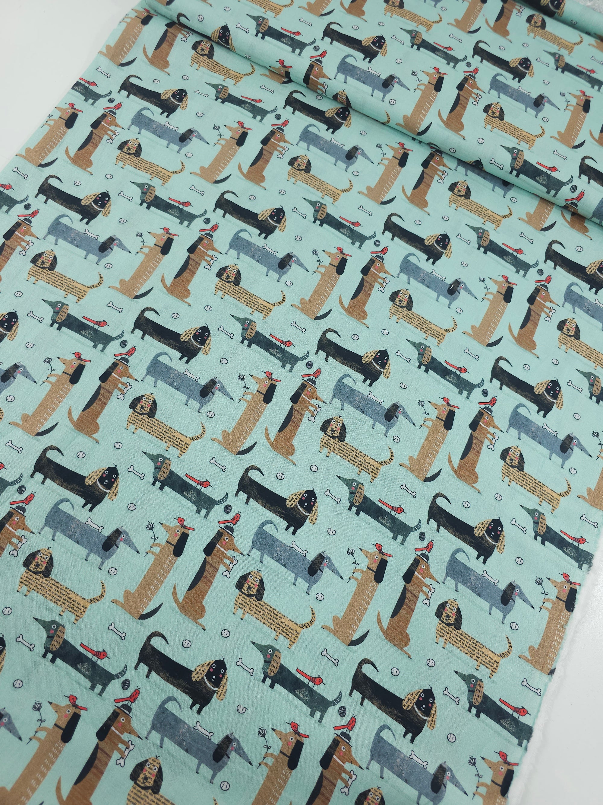 Sausage Dog Contempo 100% Cotton - Benartex