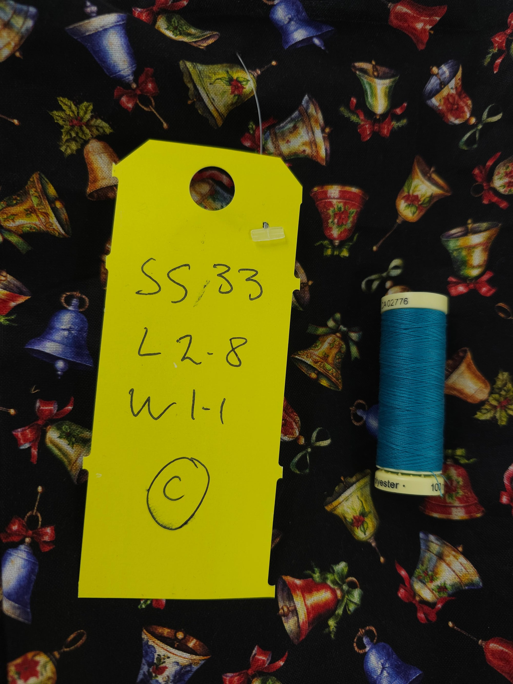 Black bells Cotton- 2.8m piece