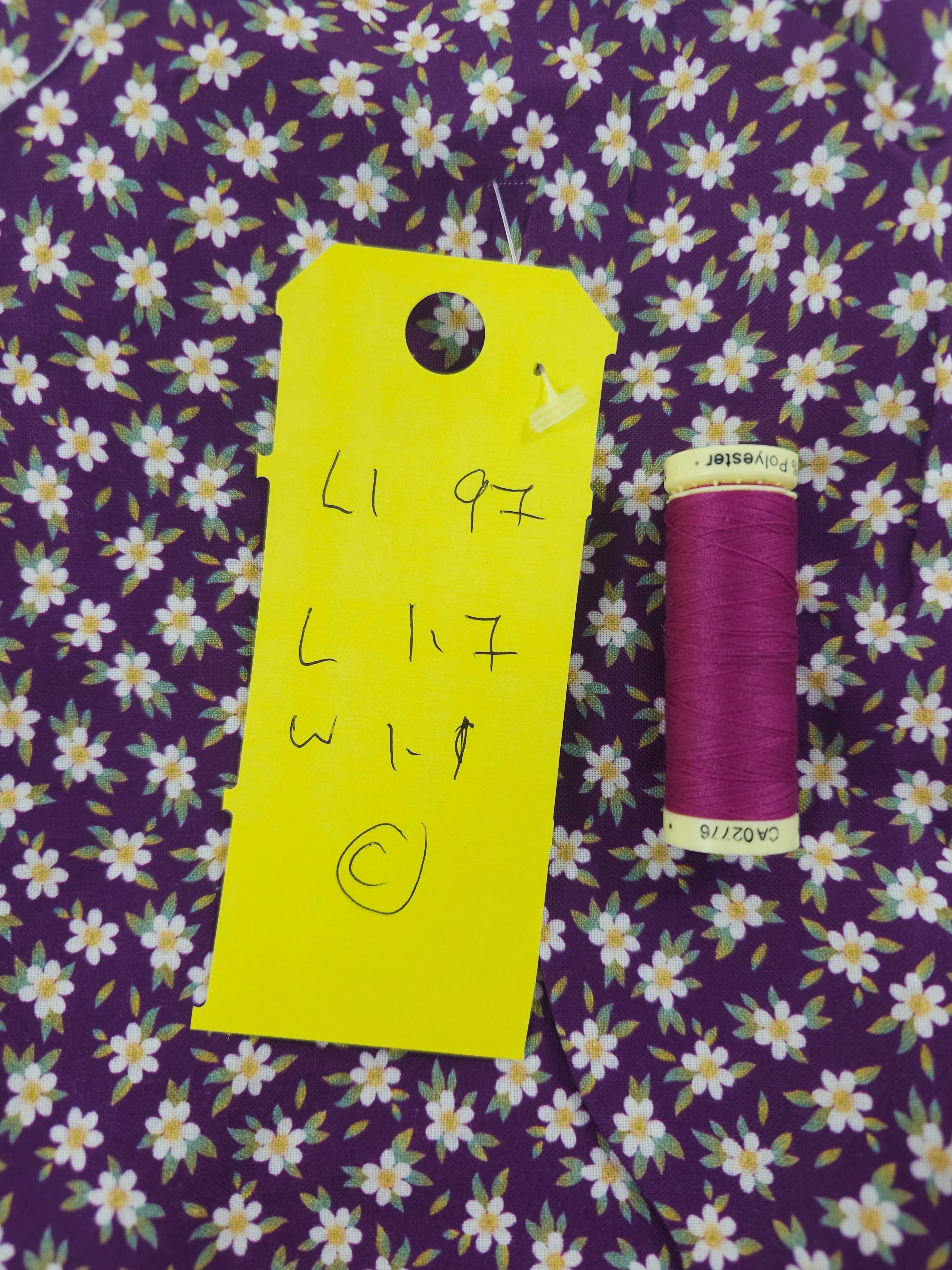 Purple flora Cotton- 1.7m piece