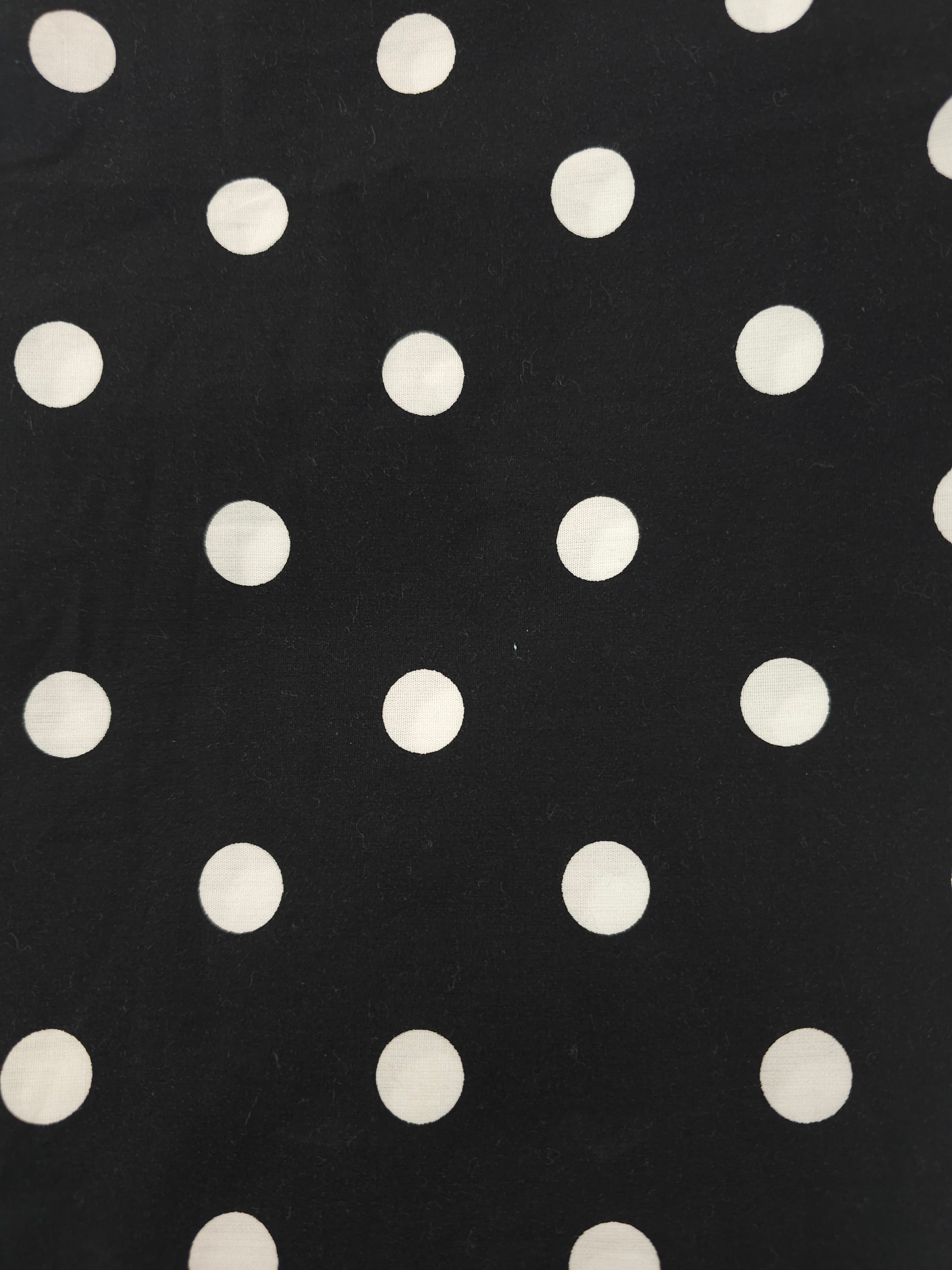 Black polka Viscose- 3m piece