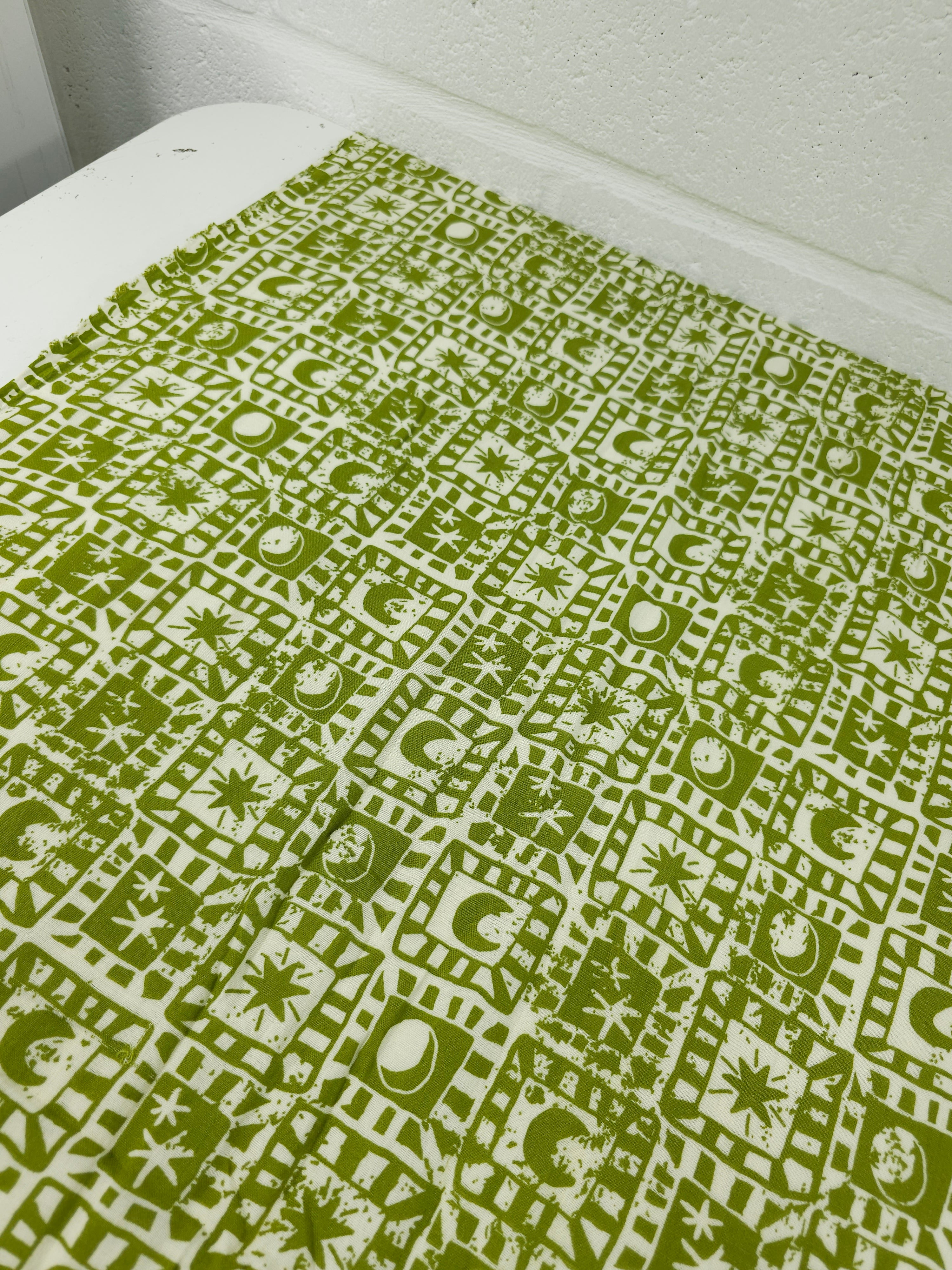 Olive Celestial Checkerboard Double Gauze *Lucy&Yak*