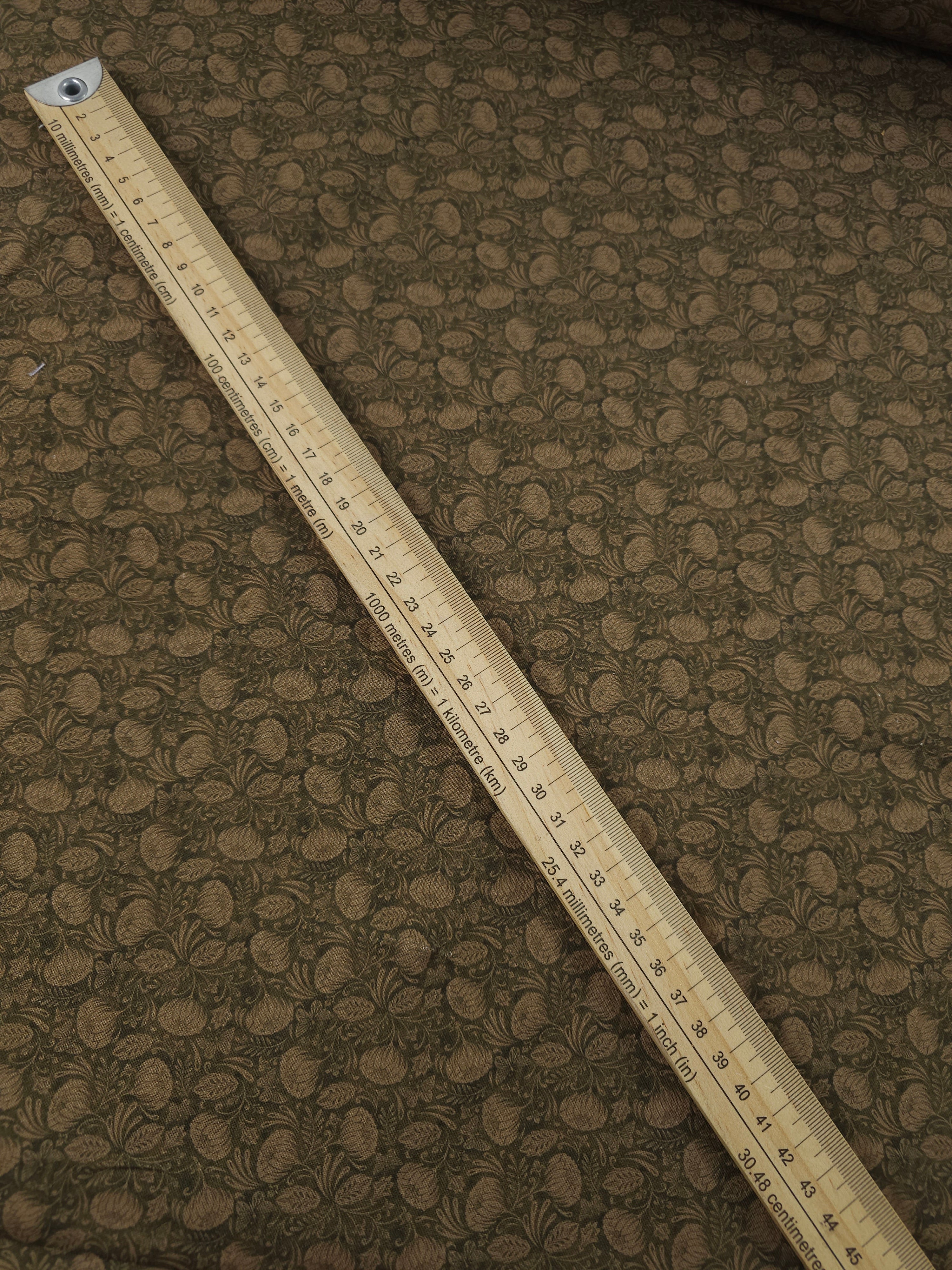 Brown Whimsy Floral 100% Cotton