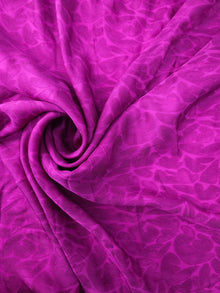  Magenta Purple Animal Print Viscose Satin Jacquard