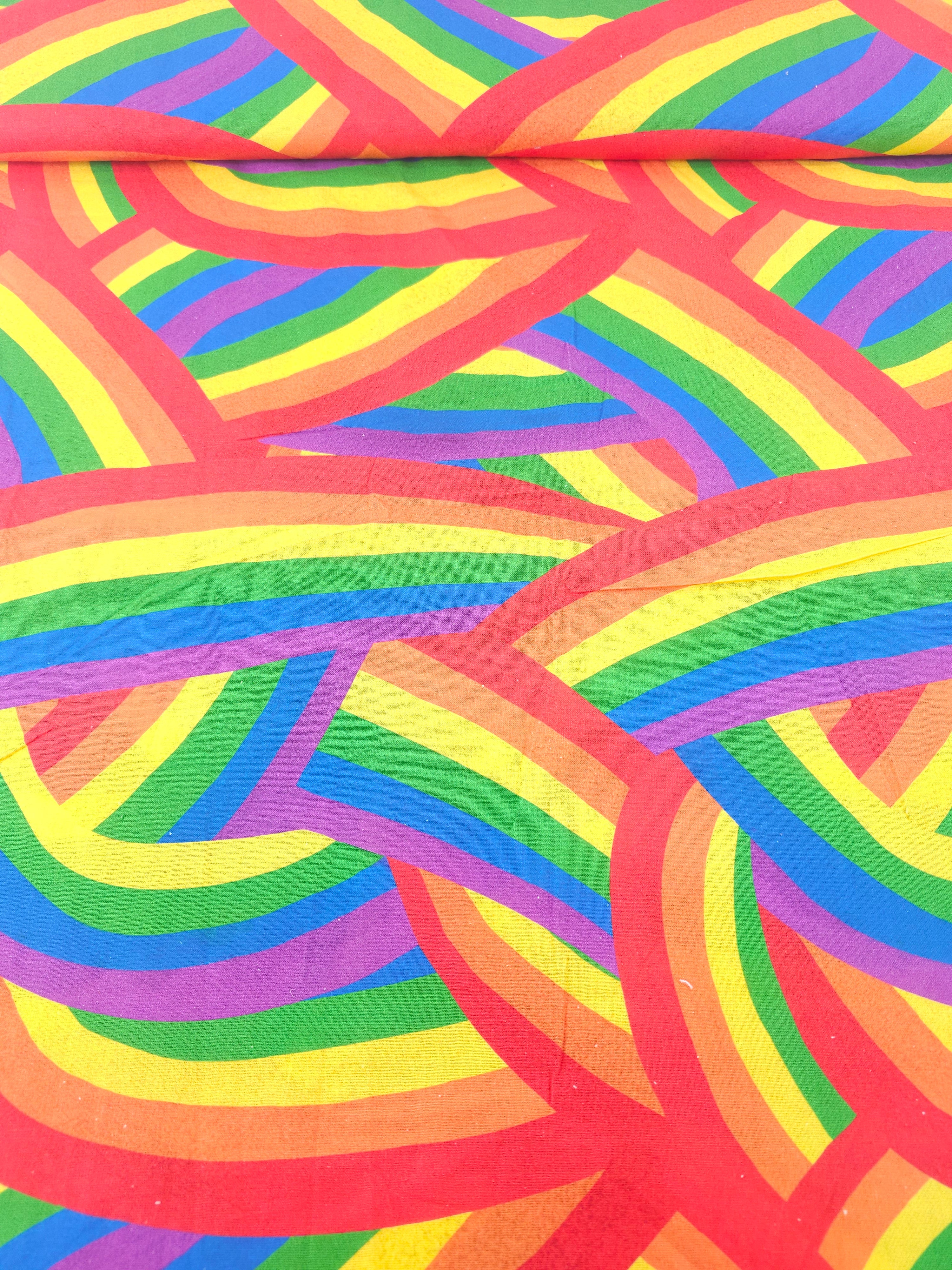 Rainbow Pride Curve 100% Cotton
