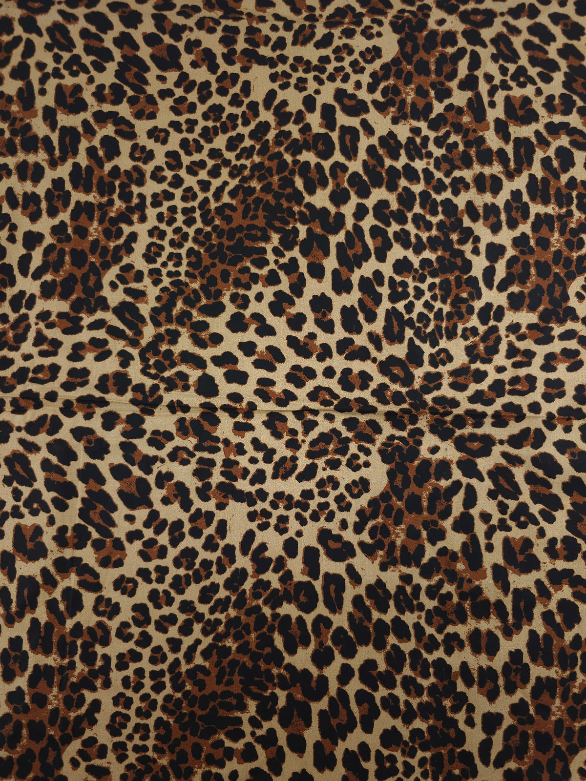 Deep Brown/Taupe Leopard Cotton Poplin