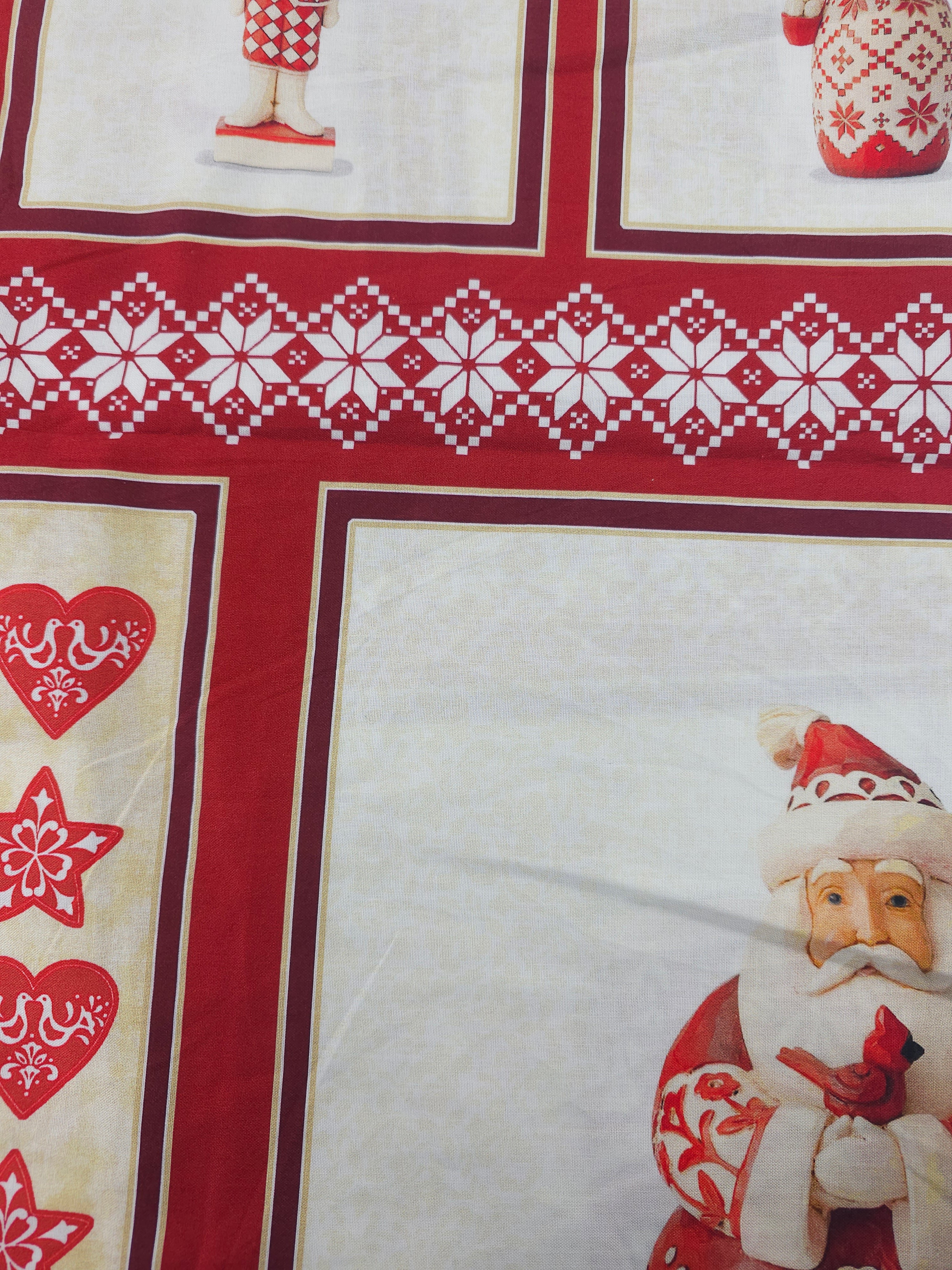 Santa Cotton panels- 1.1m piece