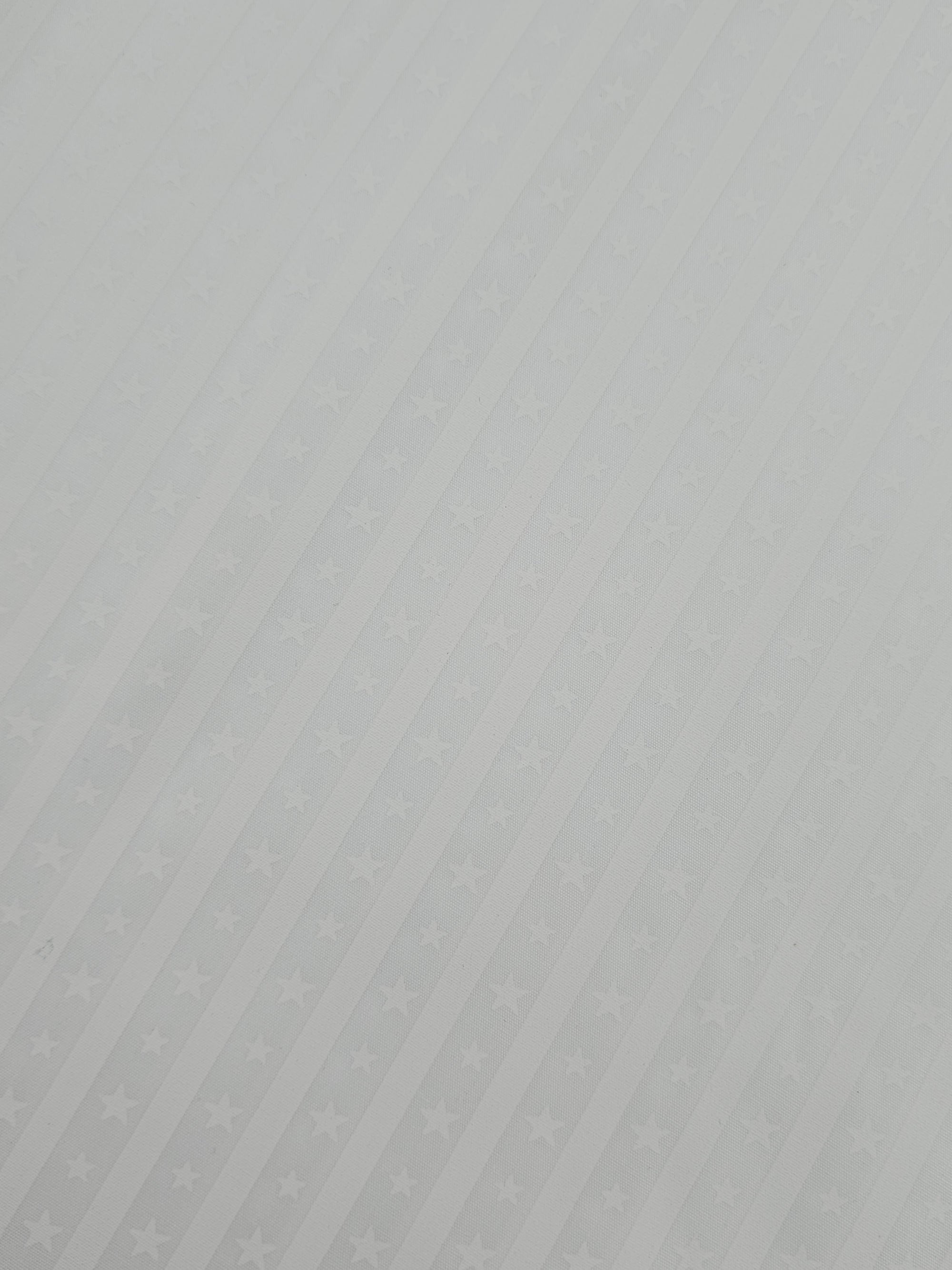 Star Stripe White On White Tonal 100% Cotton - Benartex