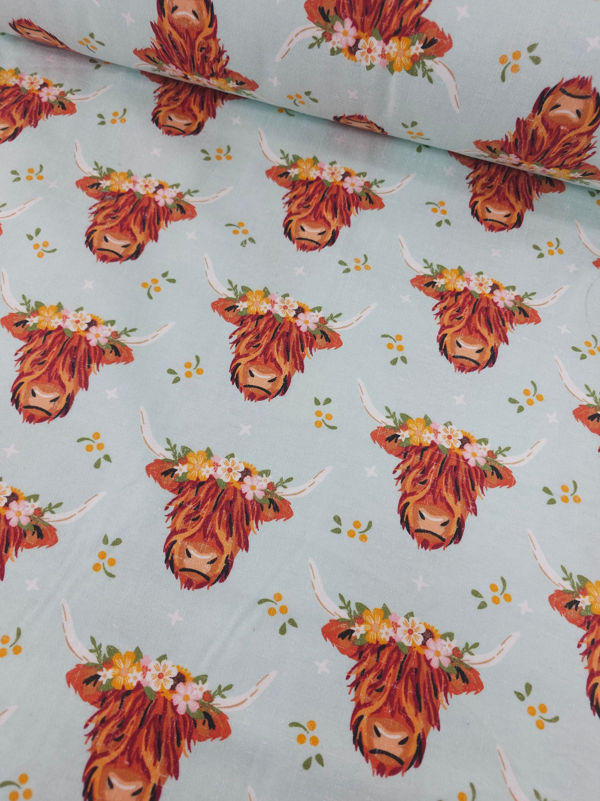 Highland Cow Lightweight Flannel Cotton