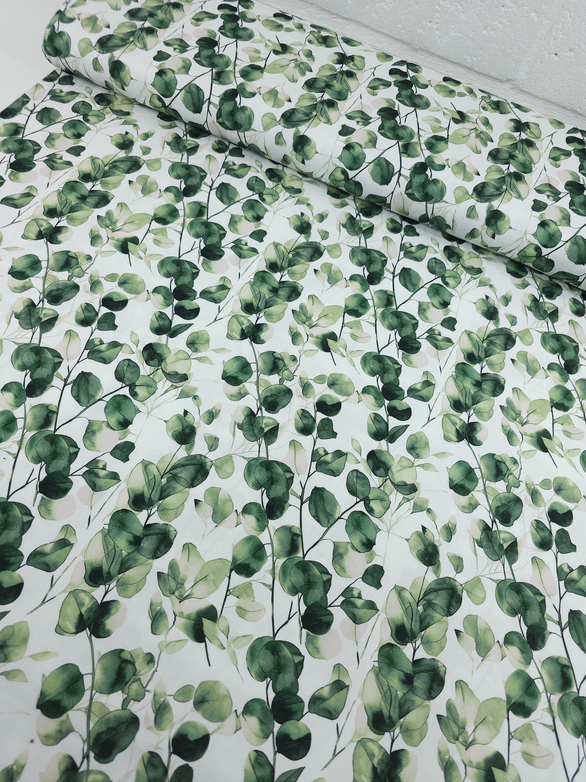 Eucalyptus Leaf Trail Lightweight Canvas Cotton