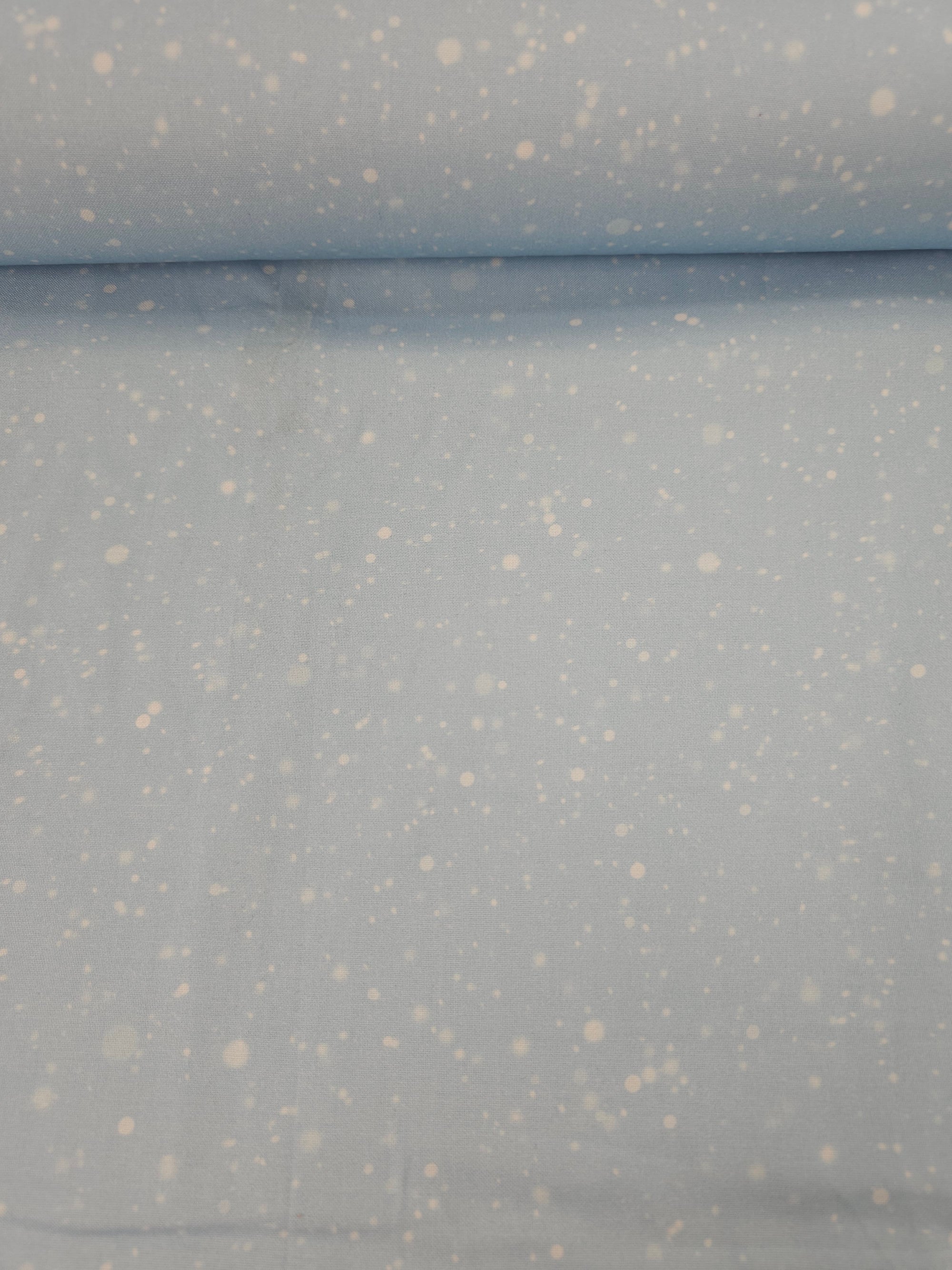 Pale Blue Speckle Spot 100% Cotton
