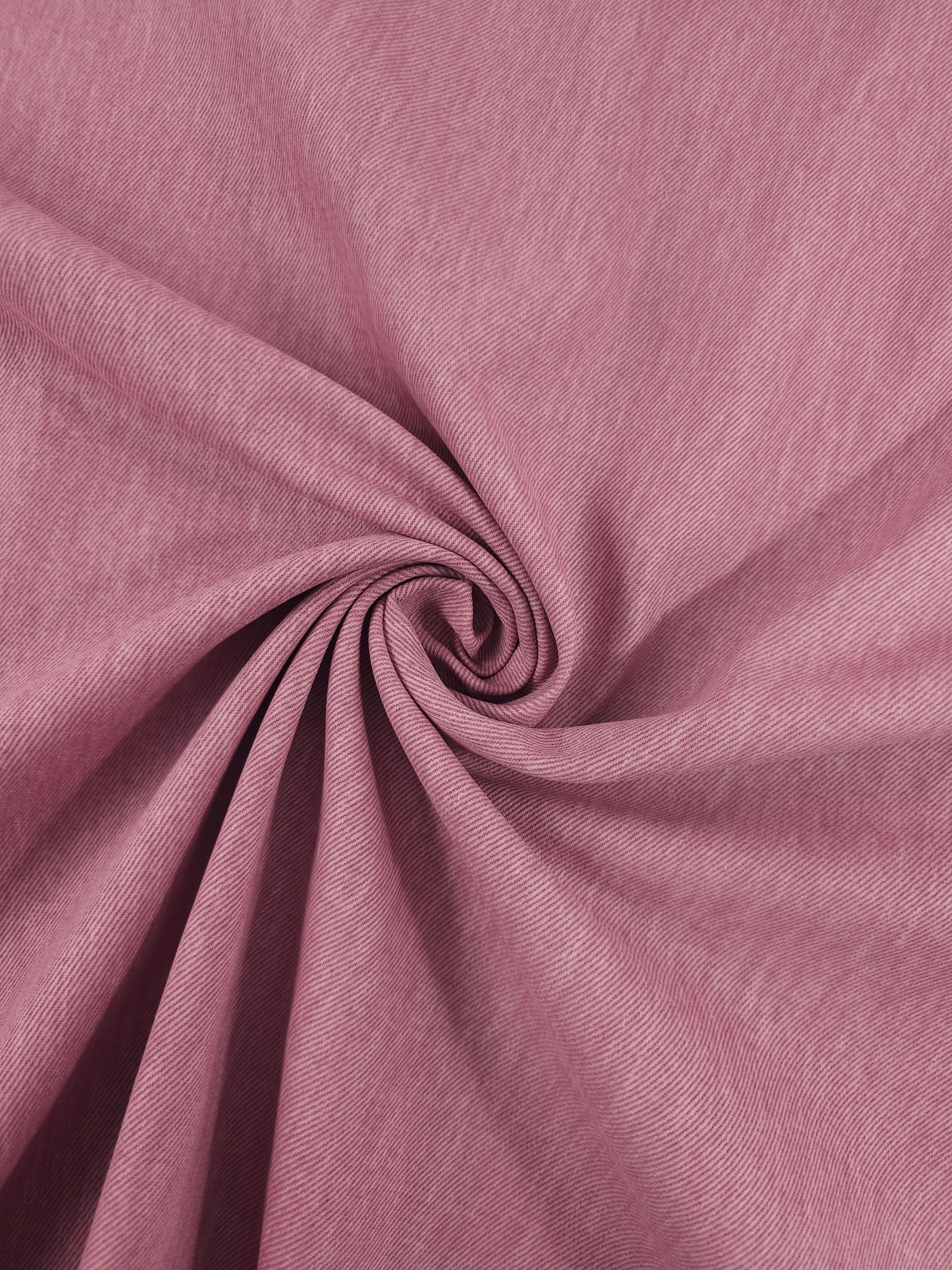 Light Mauve Washed Twill Denim