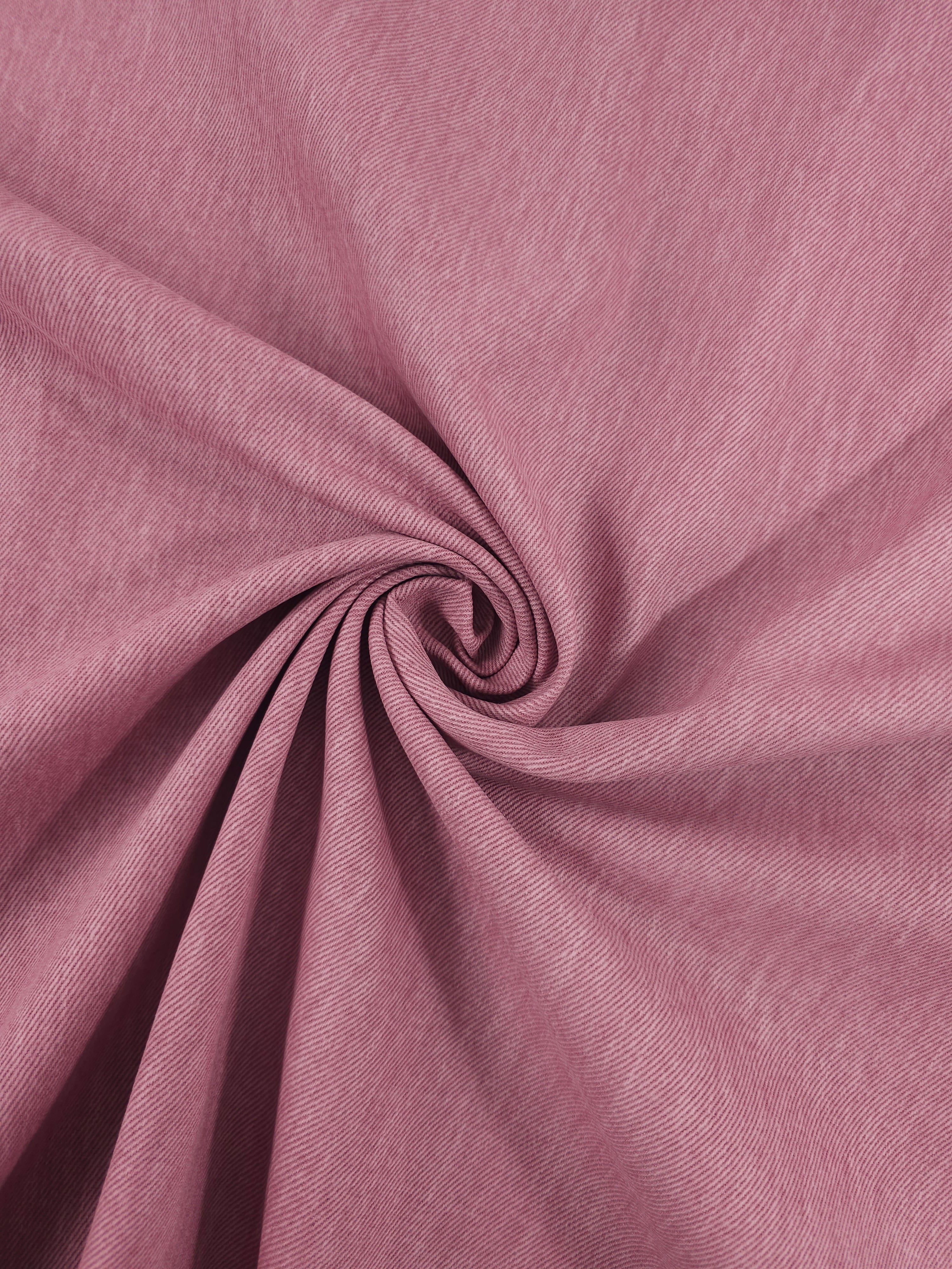 Light Mauve Washed Twill Denim