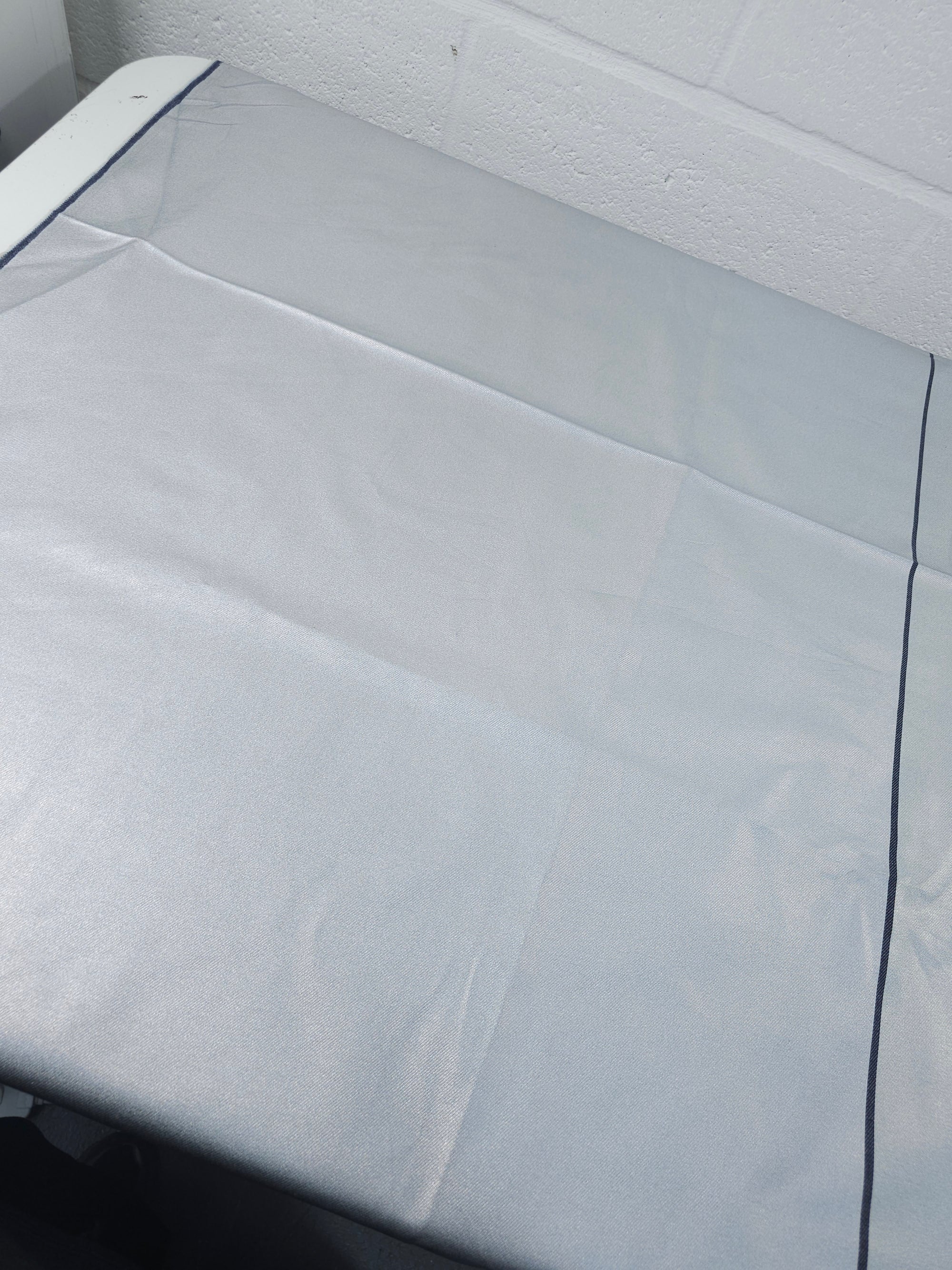 Silver Split Metallic Denim