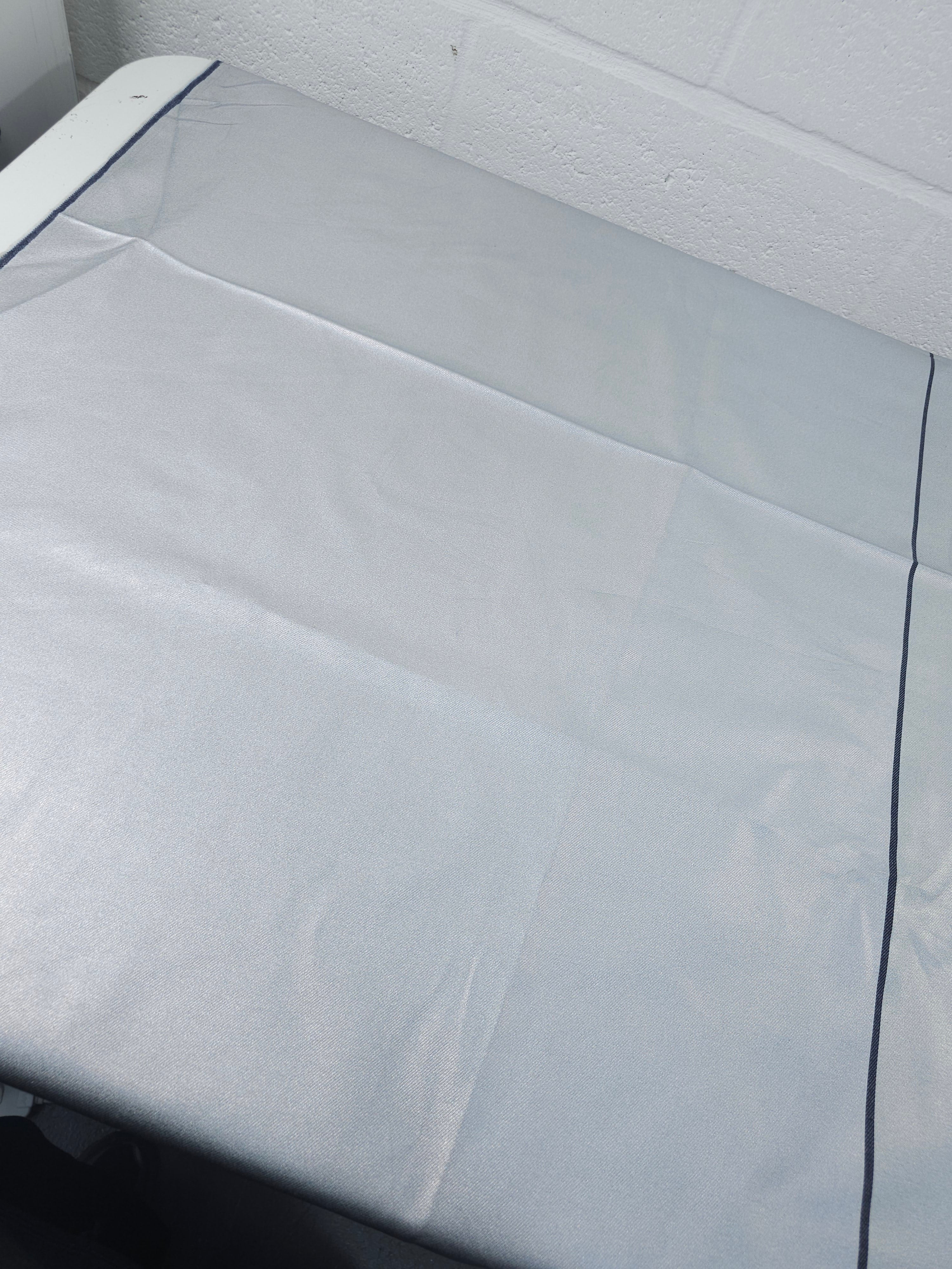 Silver Split Metallic Denim