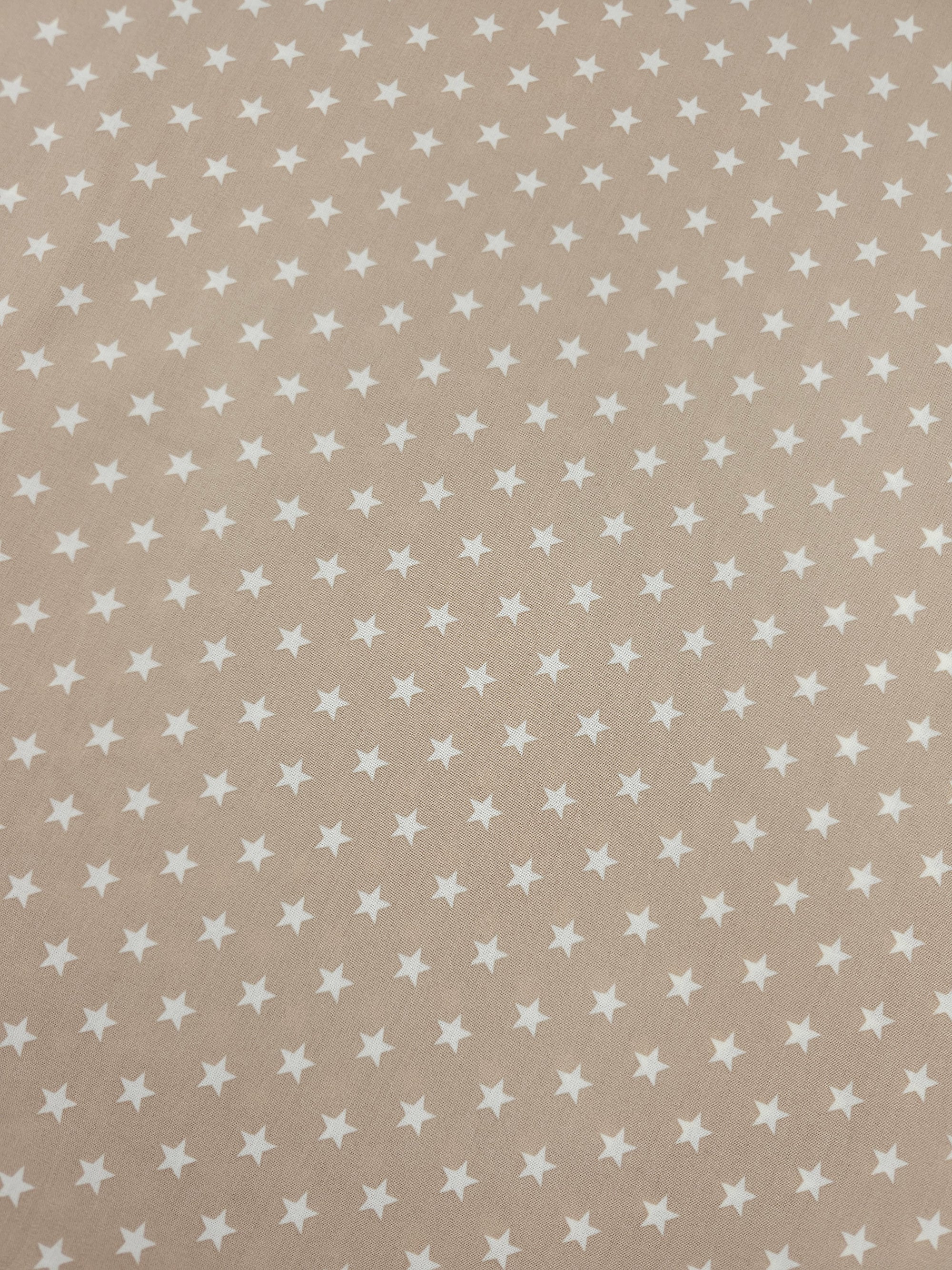 Beige Petit Stars 100% Cotton 60"