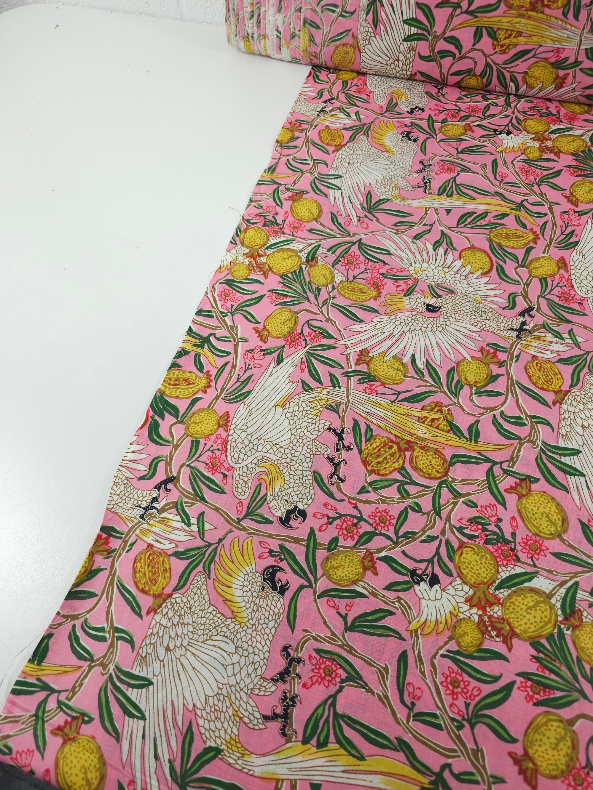 Pomegranate Parrot Paradise Cambric Cotton
