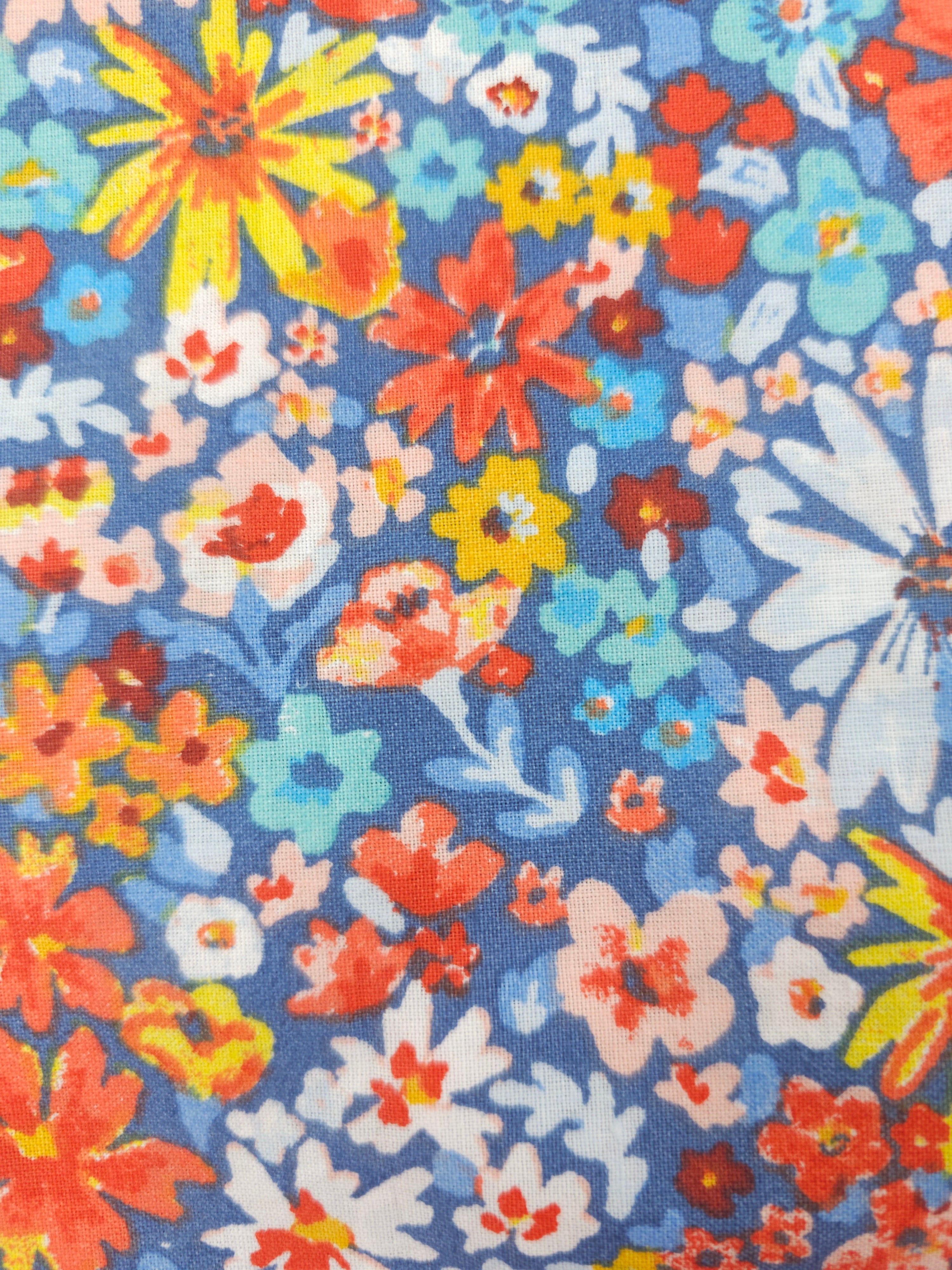 Tropical coloured floral Cotton- 2.1m piece