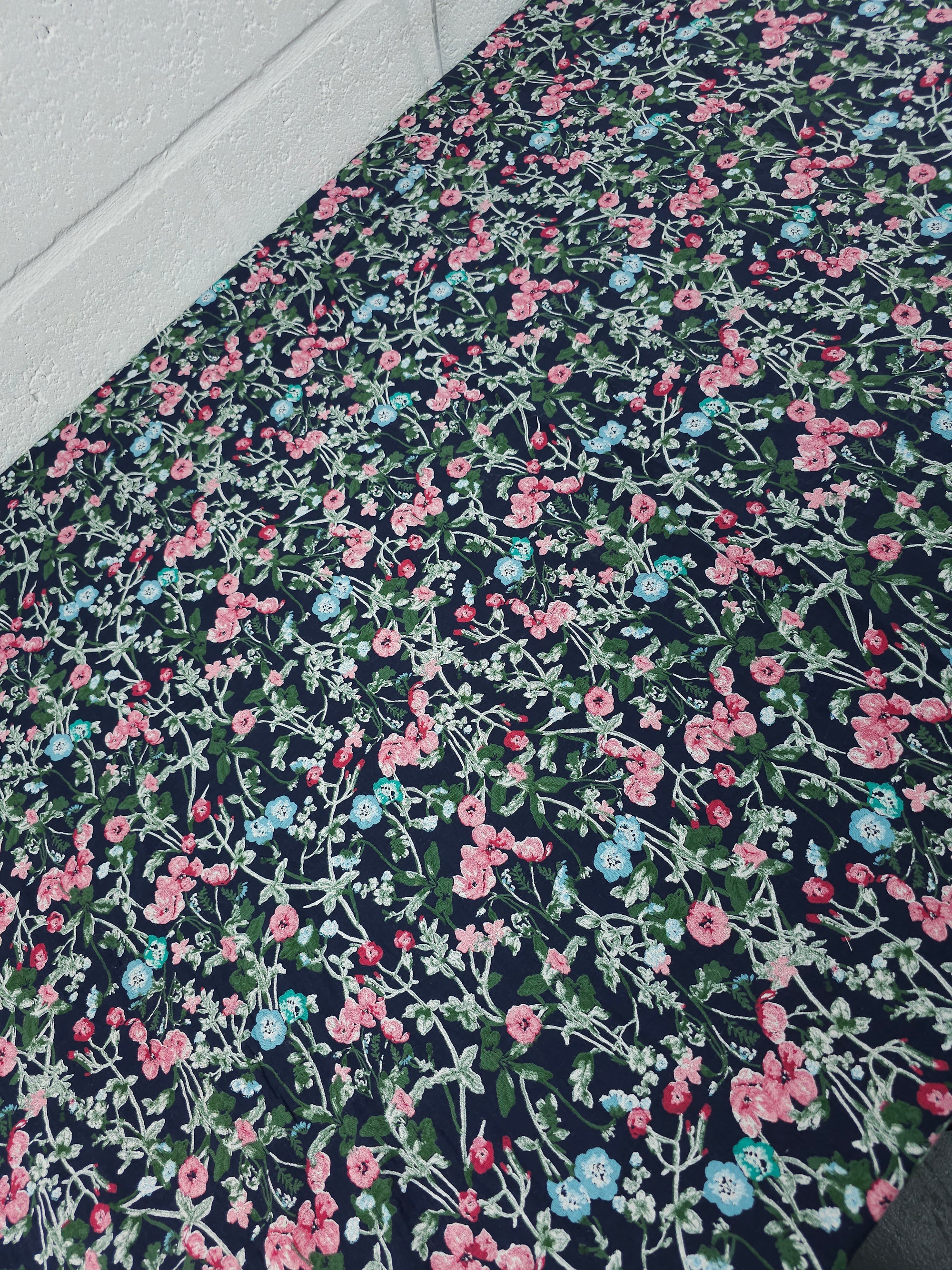Midnight Twine Floral Double Gauze