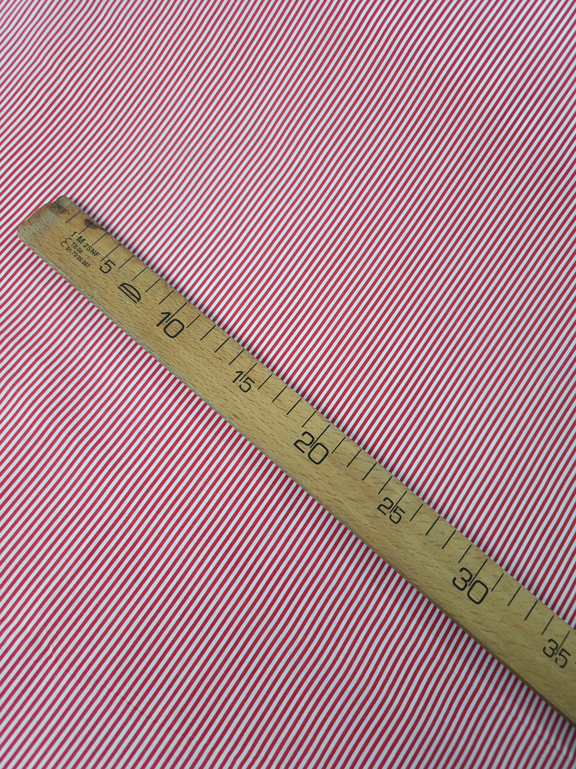 Strawberry Red Stripe 100% Cotton *EXTRA WIDE*