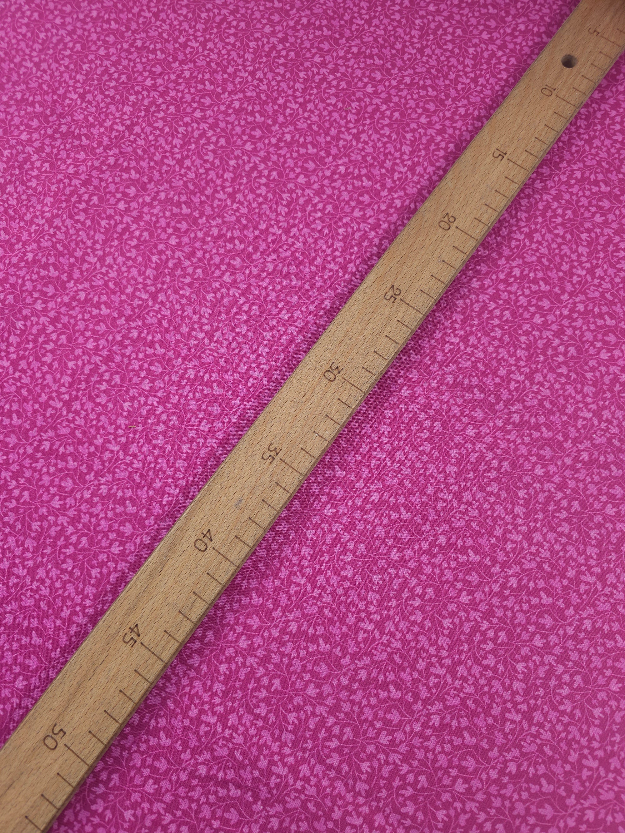 Magenta Ditsy Floral Twine 100% Cotton