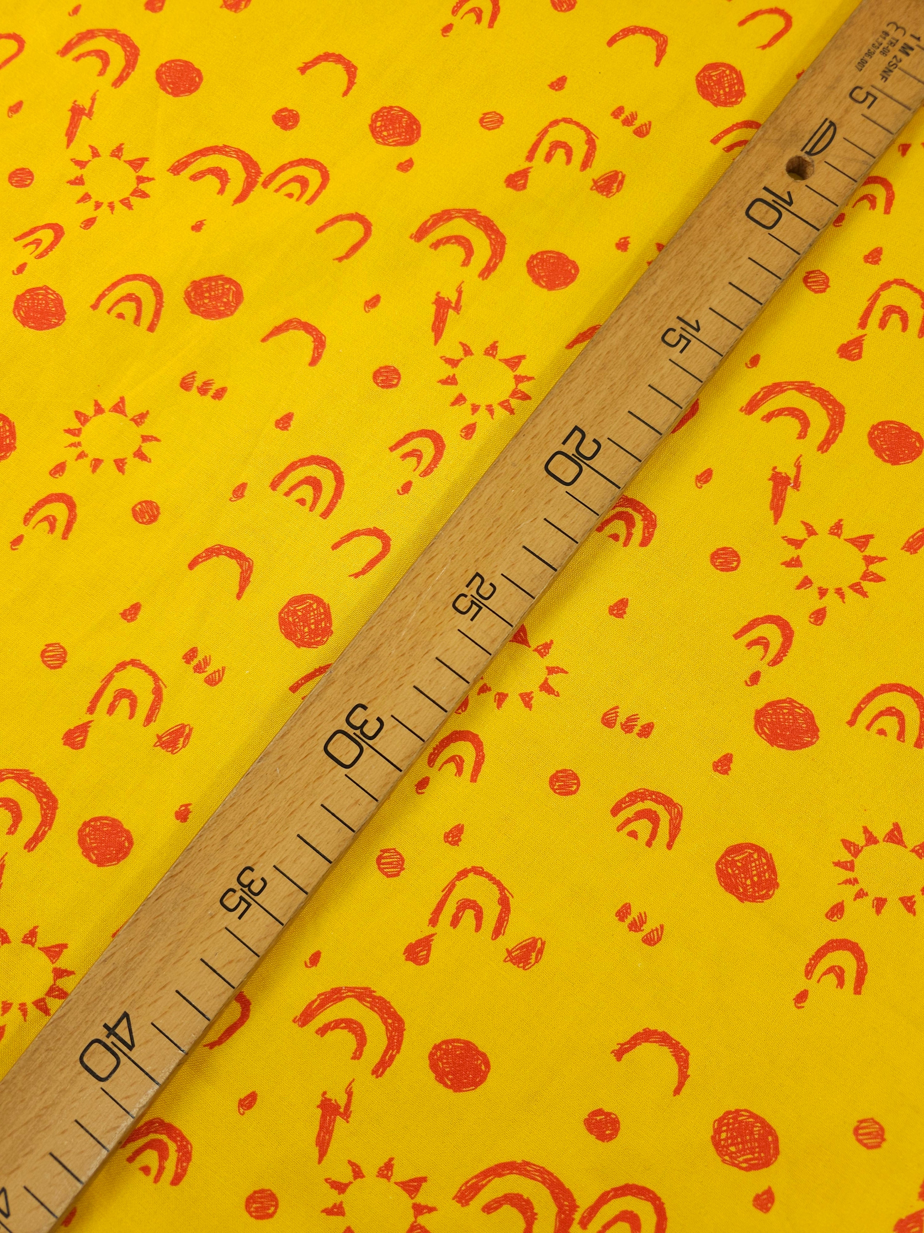 Marigold/Red Rainbow Sunshine 100% Cotton - Joann