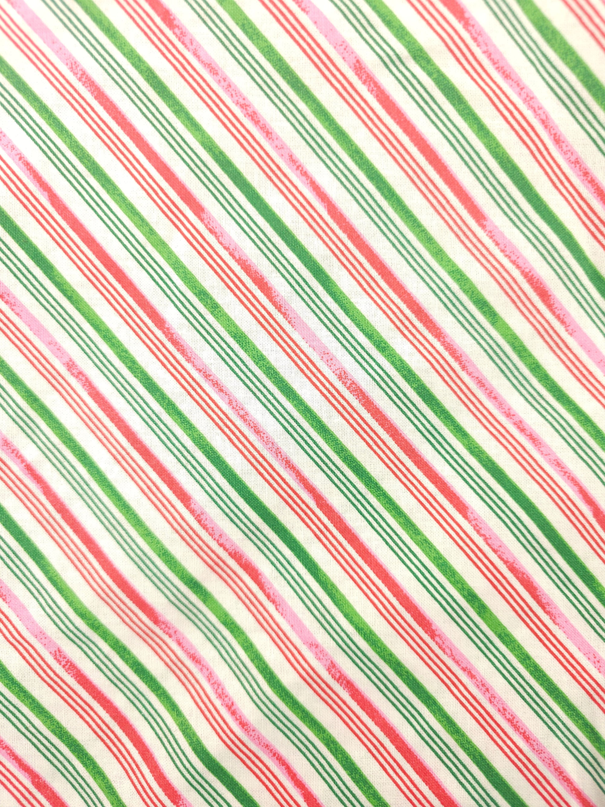 Candycane stripes 100% Cotton- 1.7m