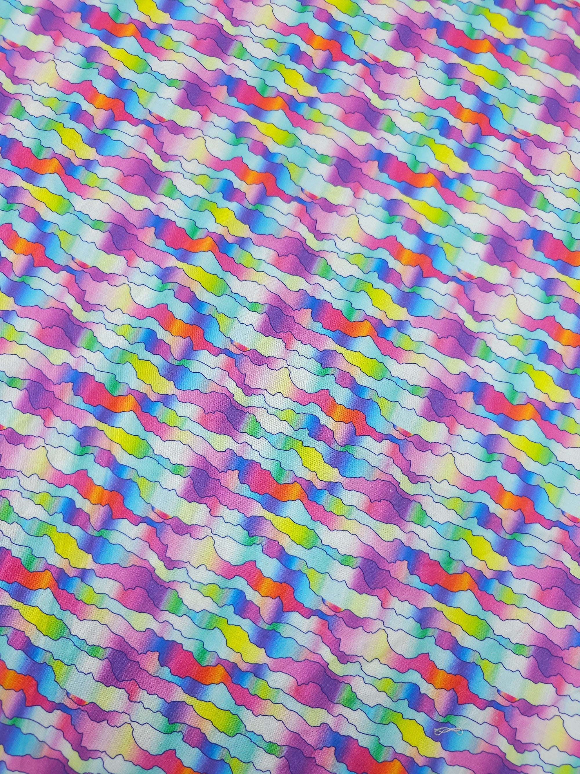 Rainbow Wriggle Stripe 100% Cotton