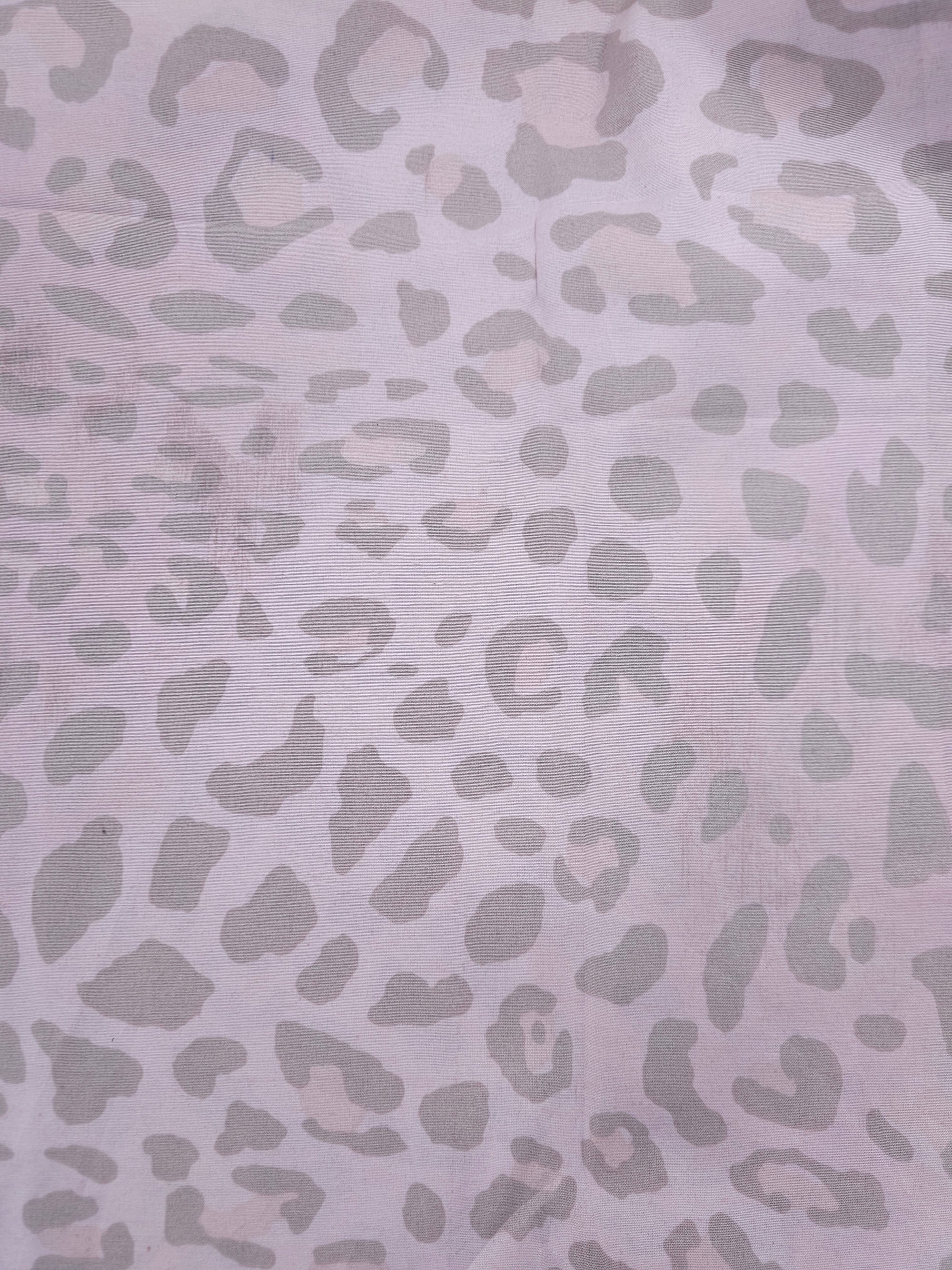Baby Pink Leopard Print Cotton  - 1m Piece