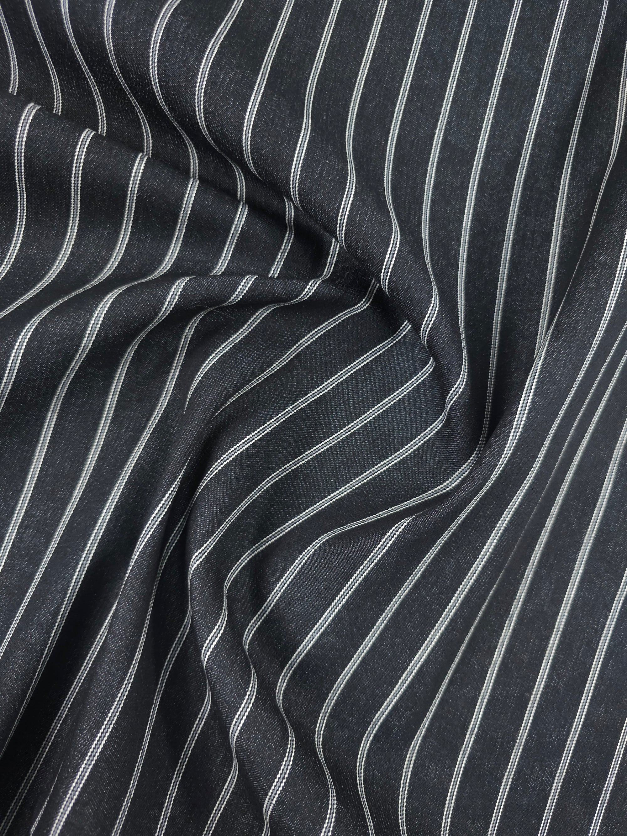 Black/Grey Stripe Denim