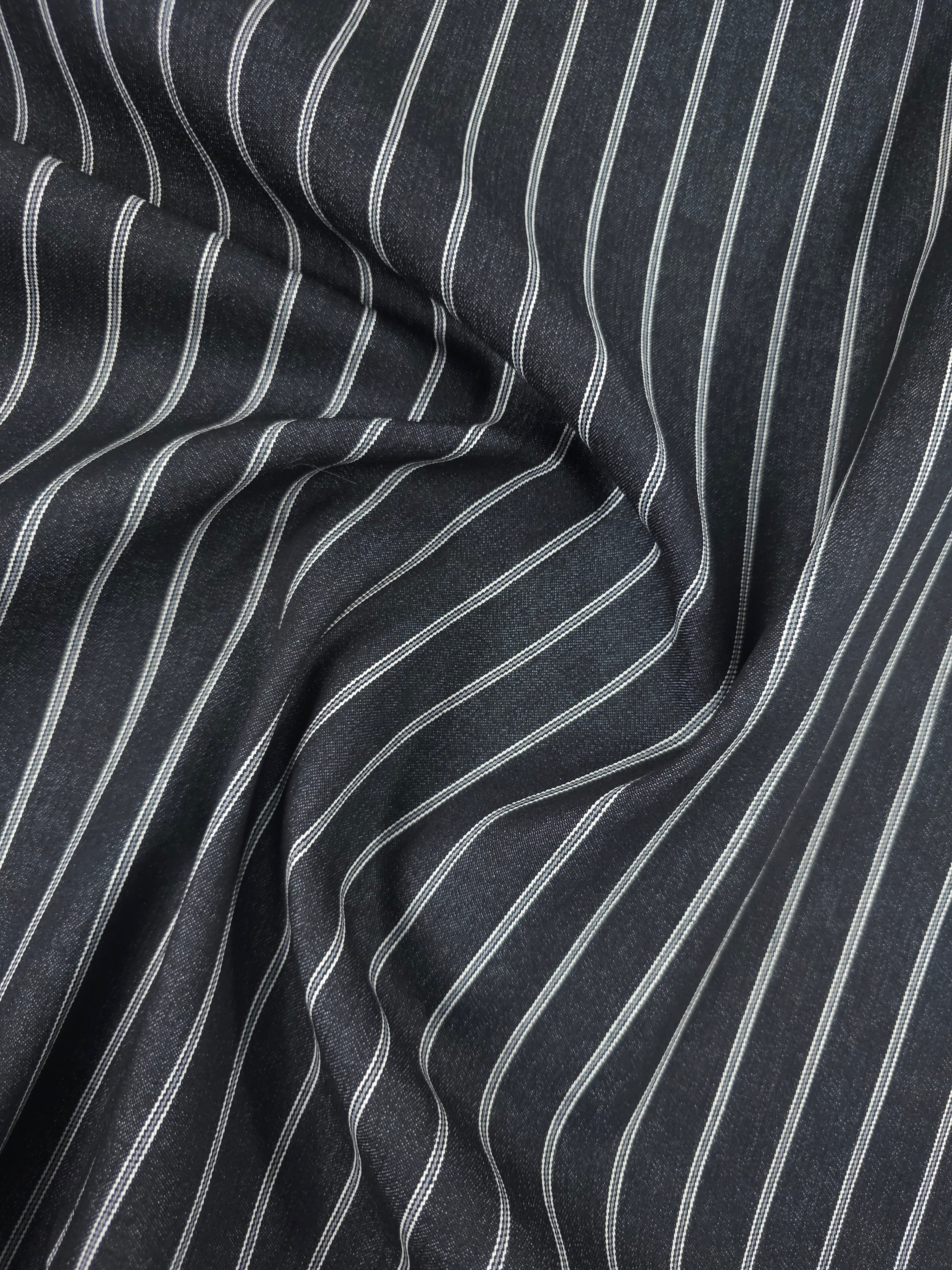 Black/Grey Stripe Denim