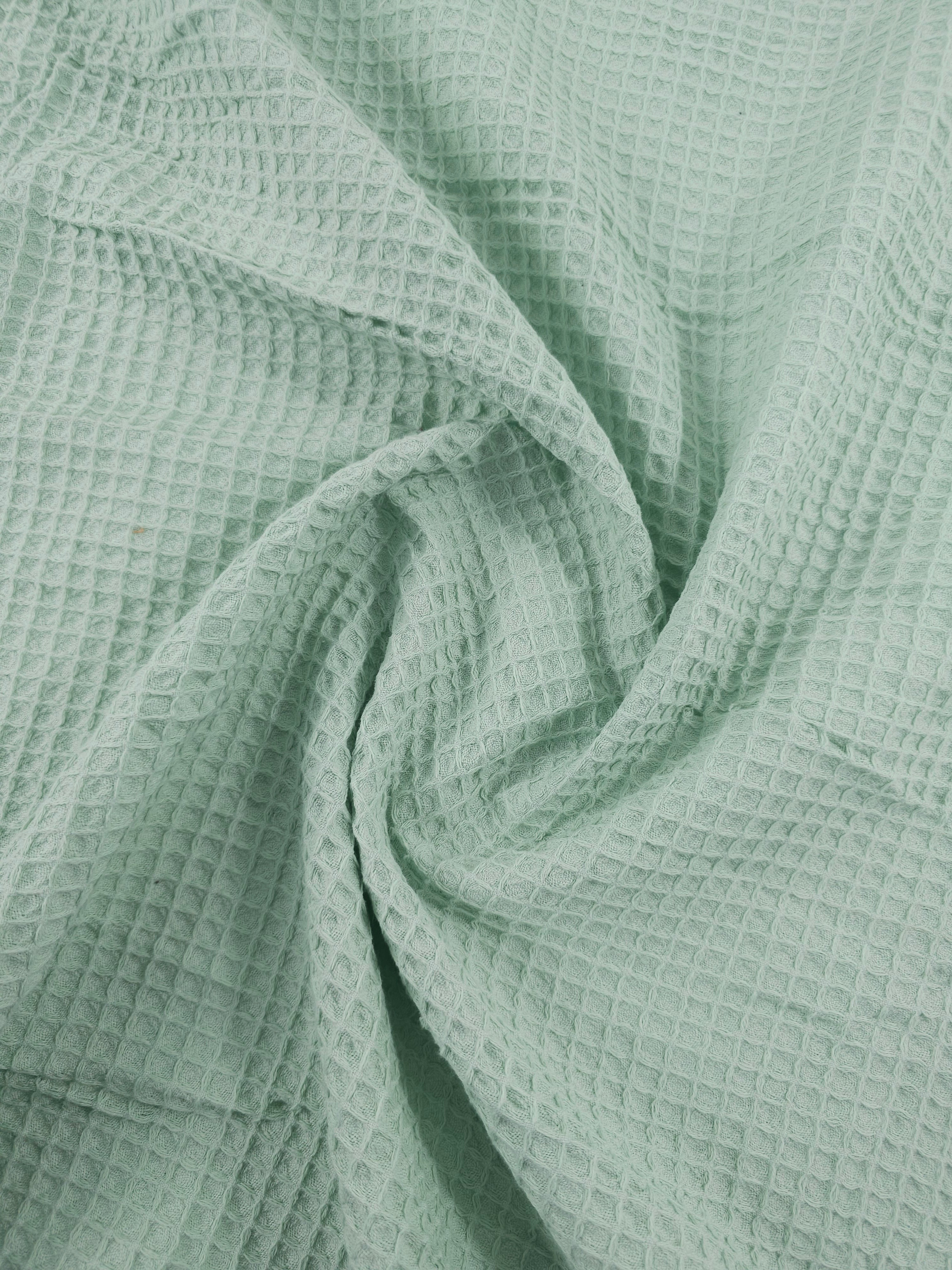Mint Green Waffle Cotton *EXTRA WIDE*