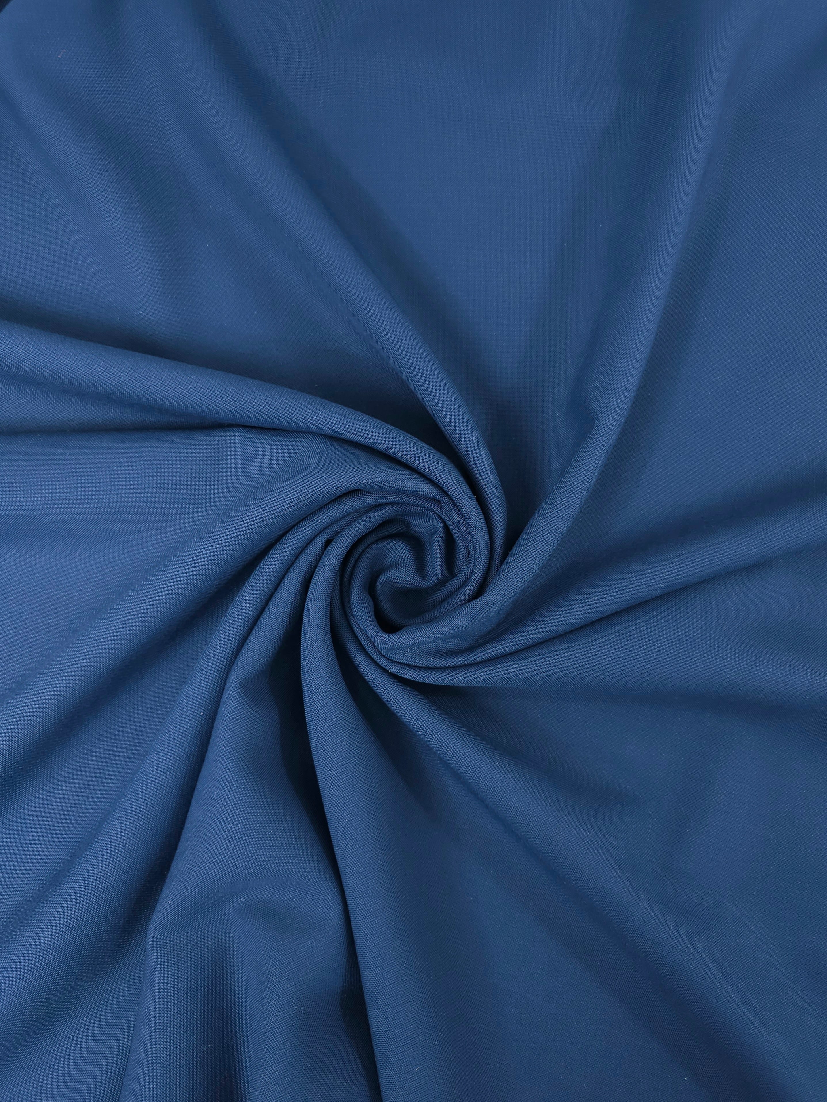 Petrol Blue Poly Wool Suiting - 3m Piece