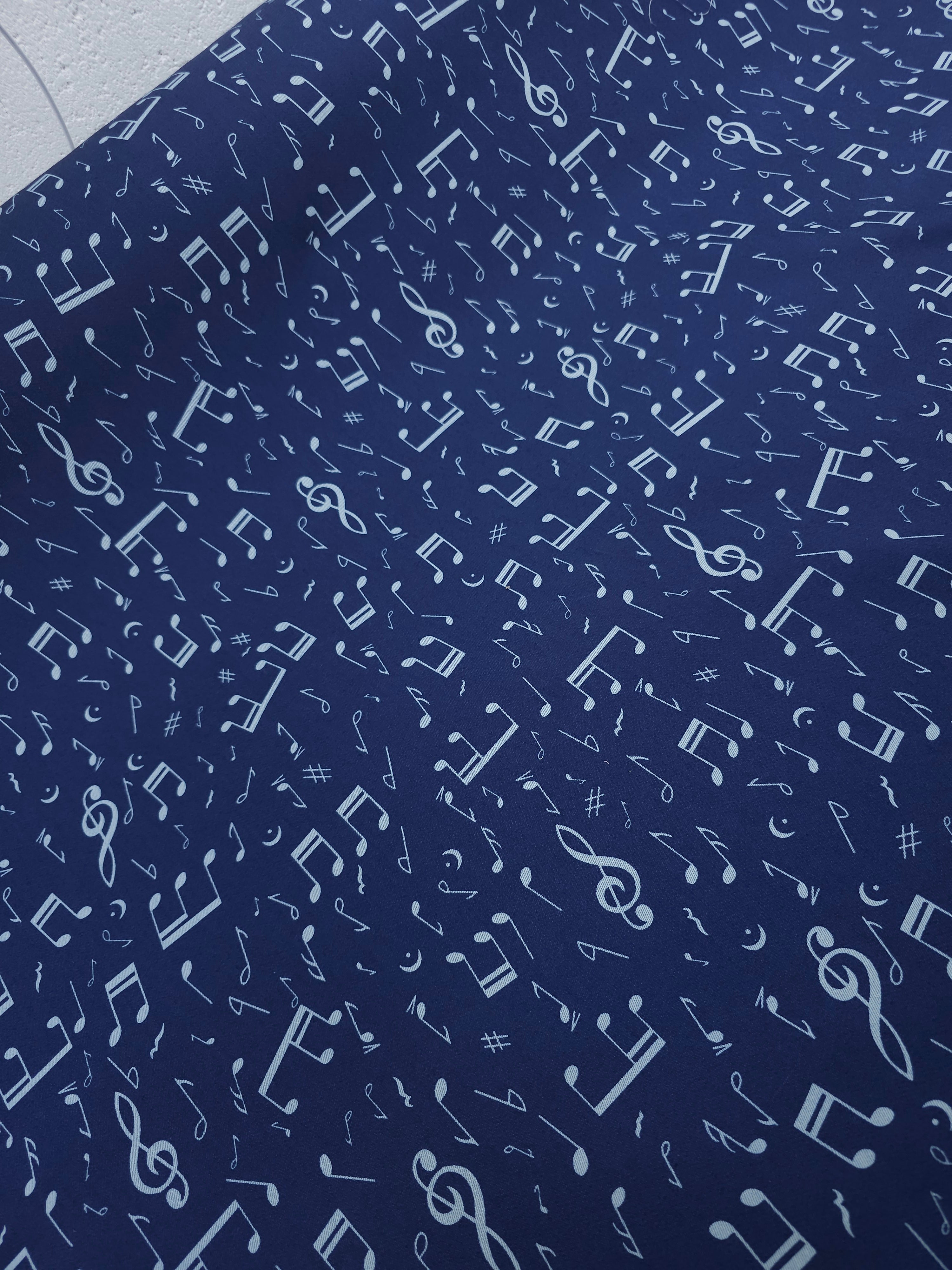 Blue/Light Blue Musical Note Denim