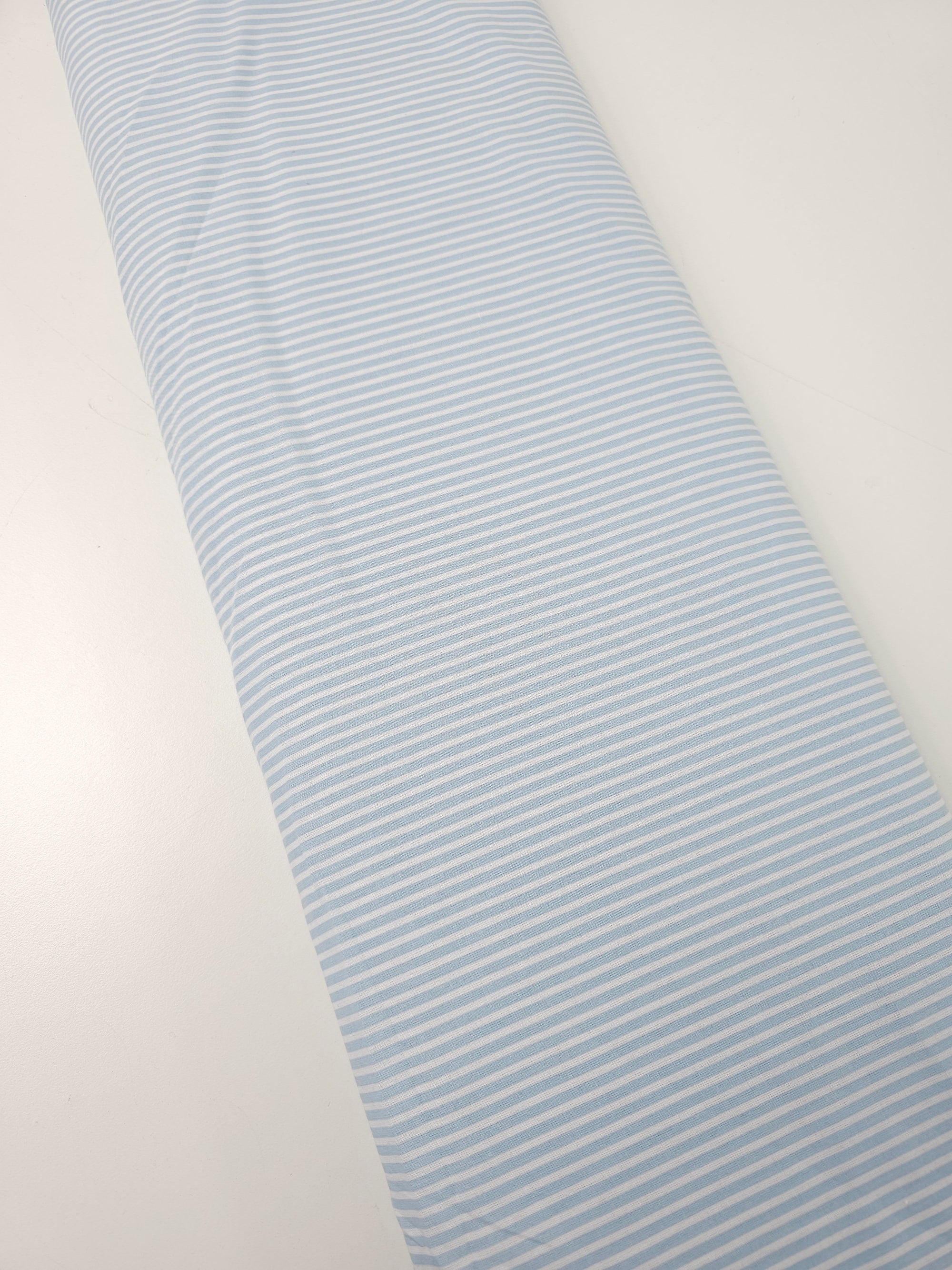 Baby Blue Pinstripe 100% Cotton