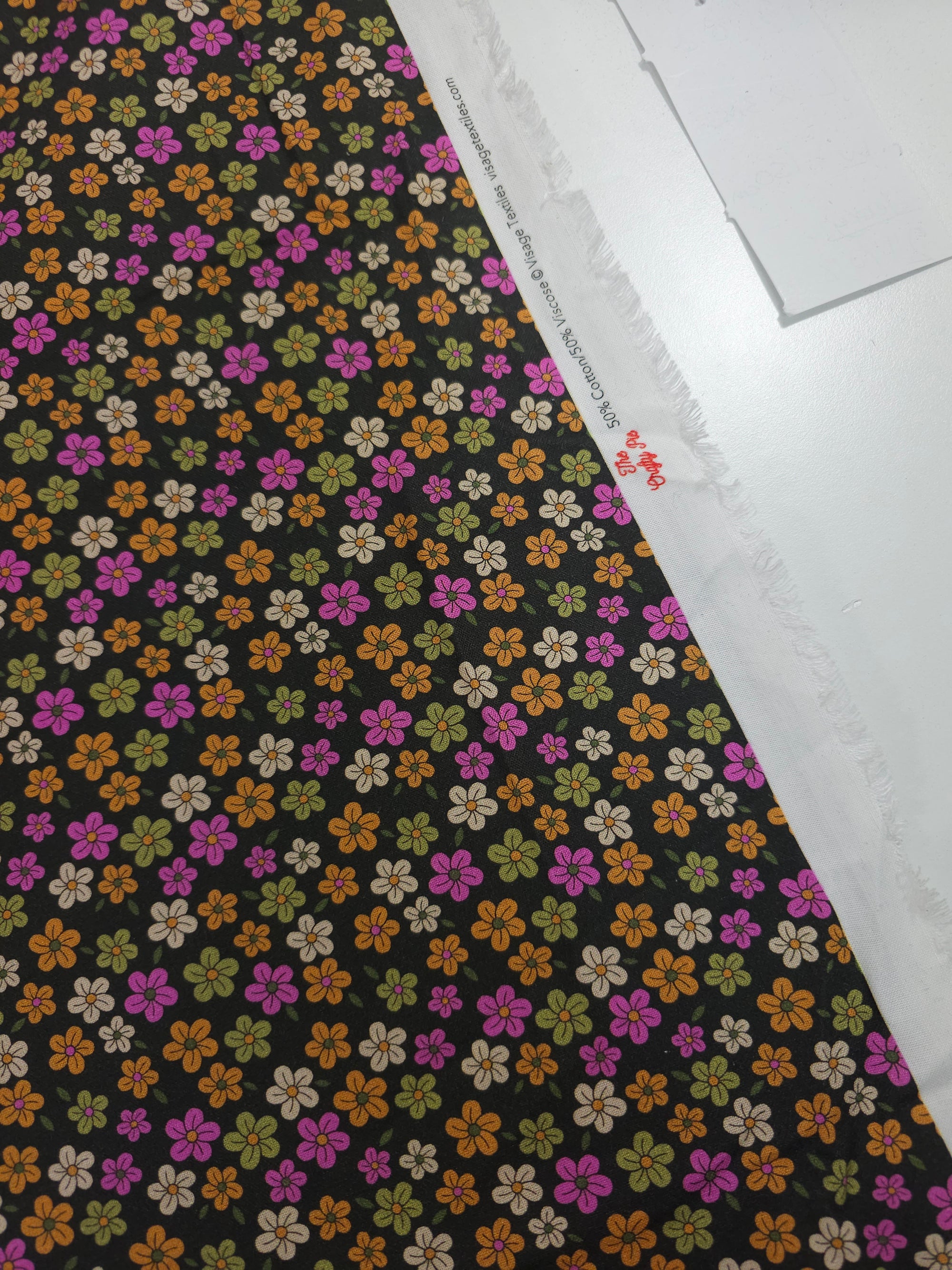Deep Ditsy Floral Cotton Viscose *THE CRAFTY PIE*