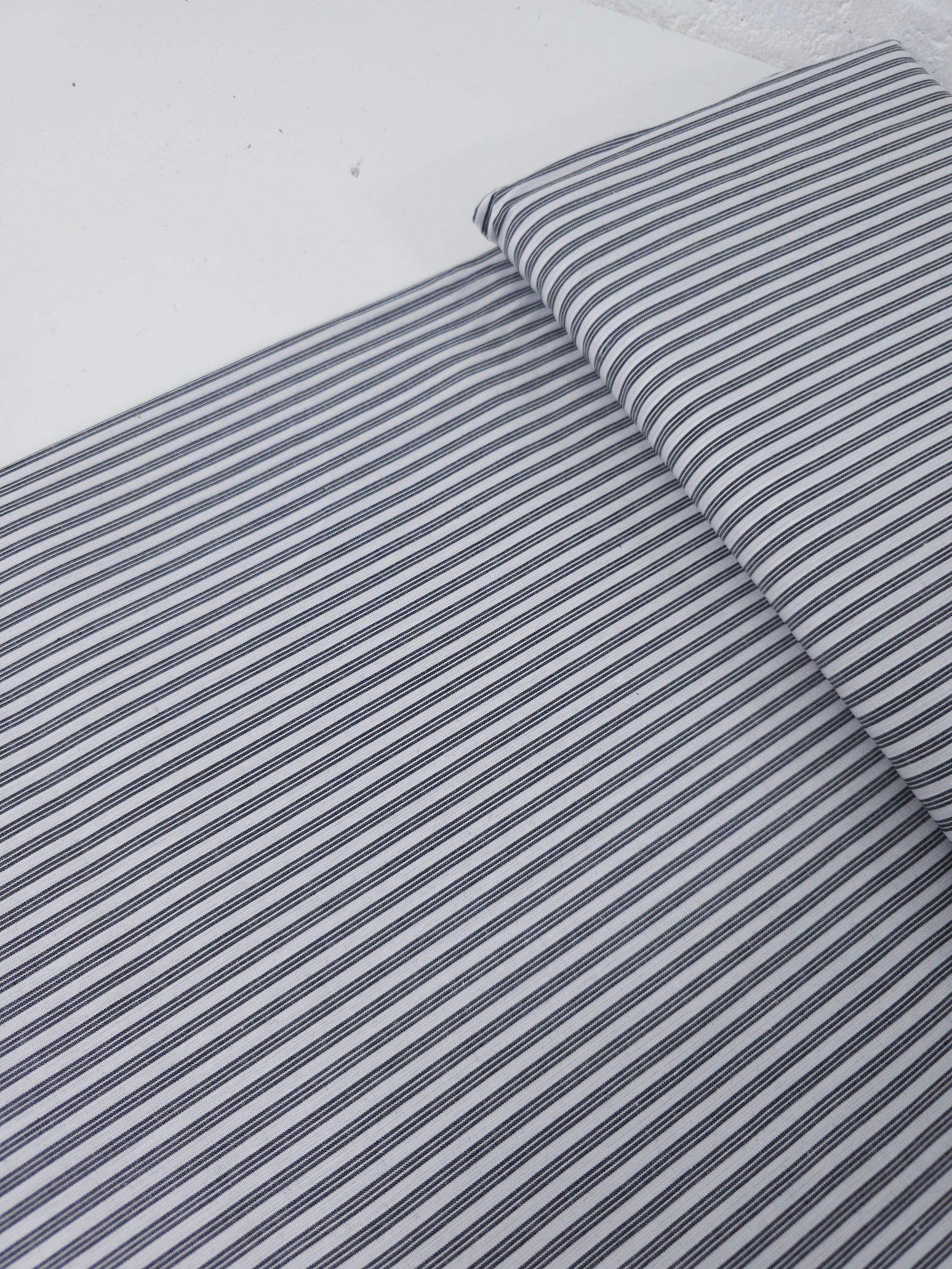 Dark Grey Stripe 100% Cotton