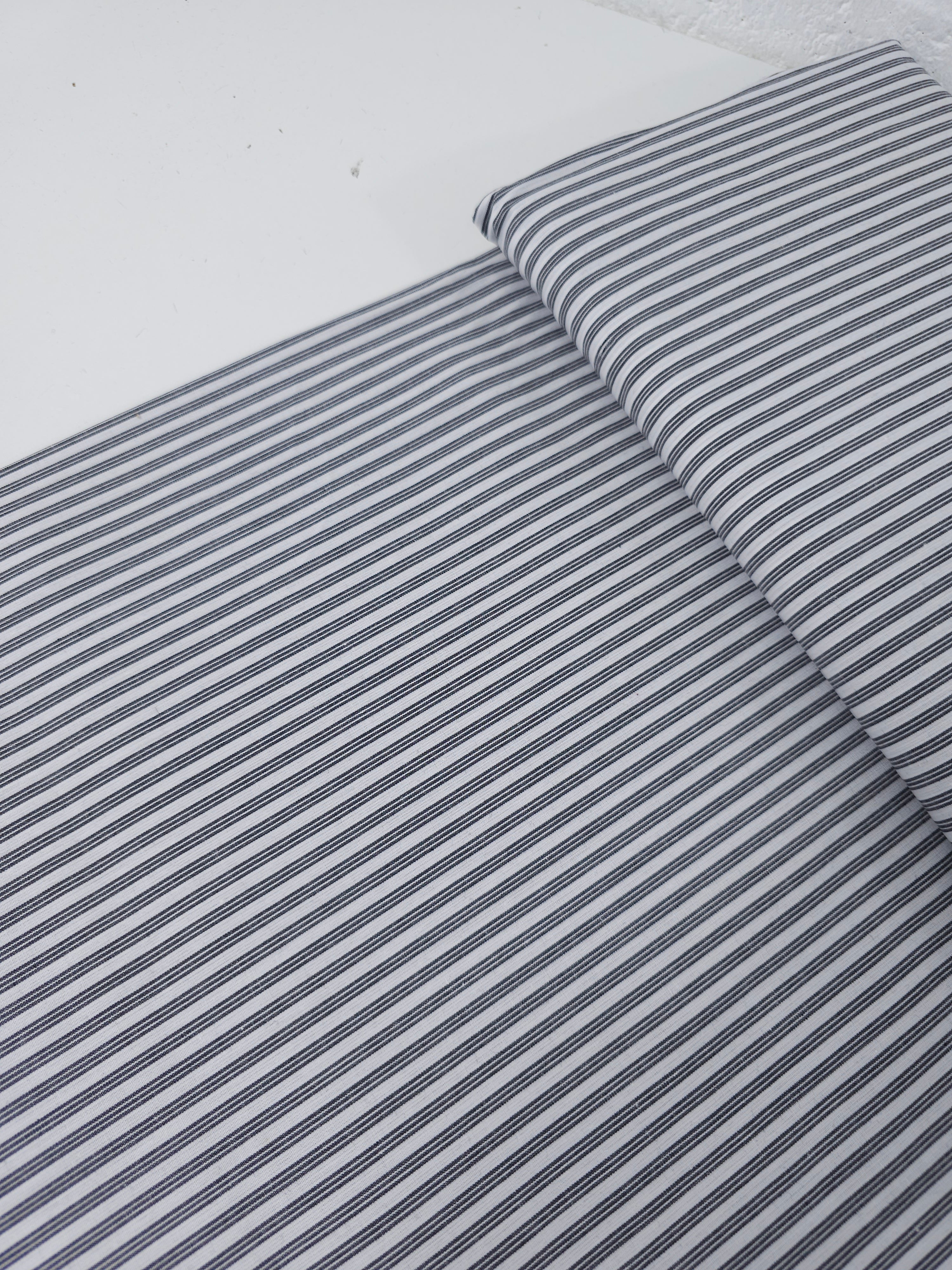 Dark Grey Stripe 100% Cotton