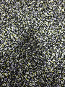  Purple/Yellow Floral Soft Viscose Jersey