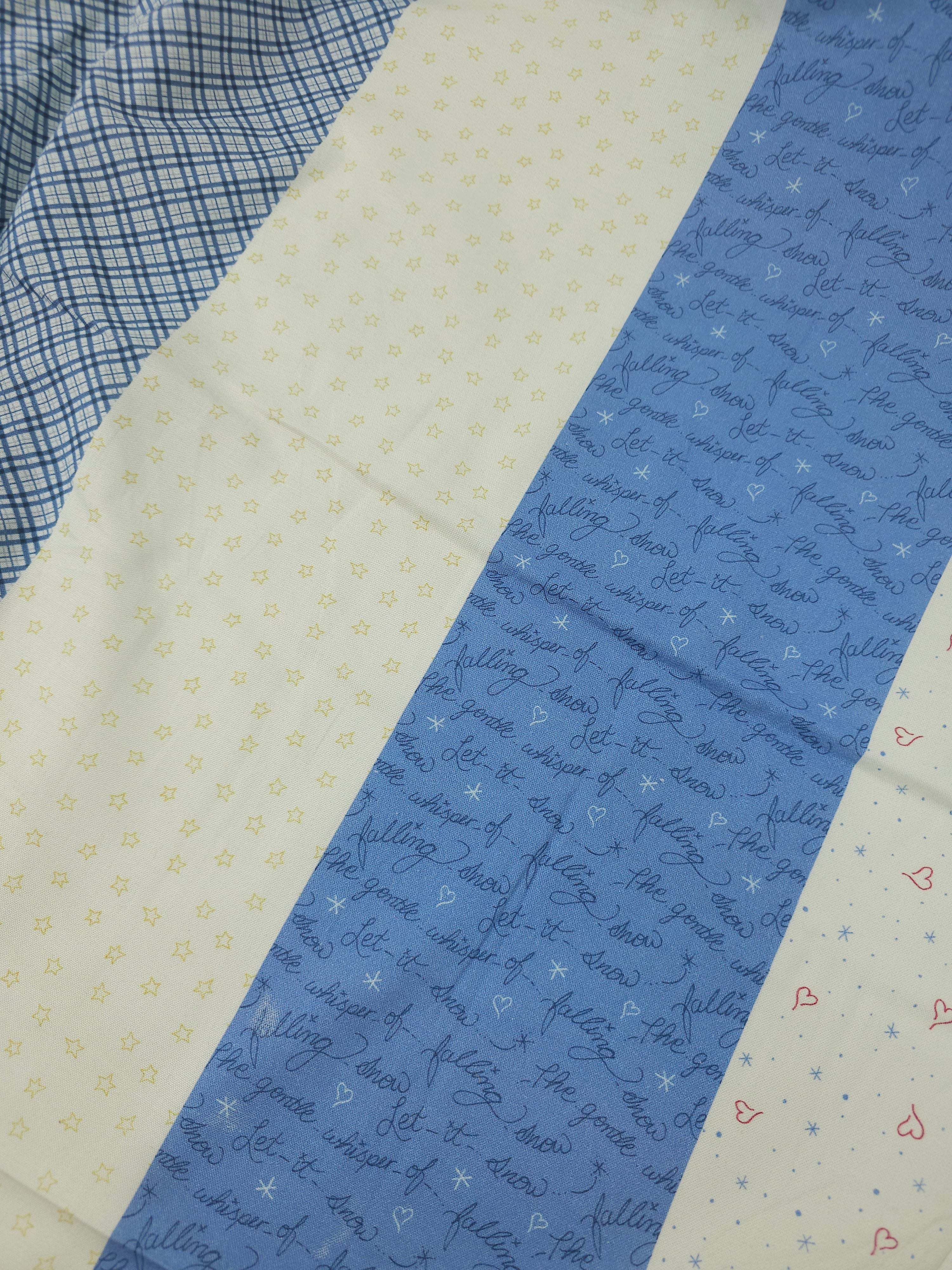 Snowy Panel Stripe 100% Cotton