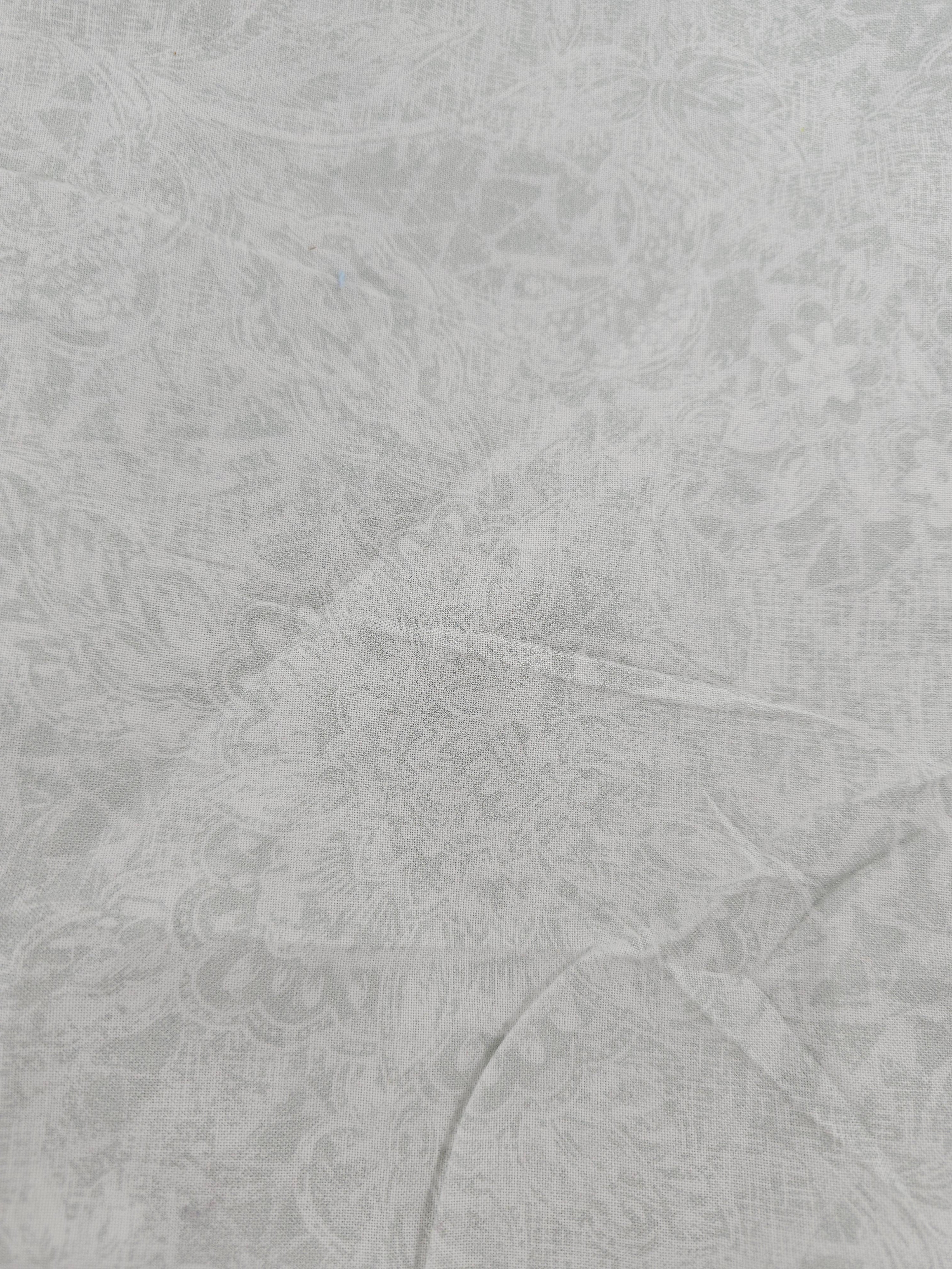 White design Cotton- 1m piece