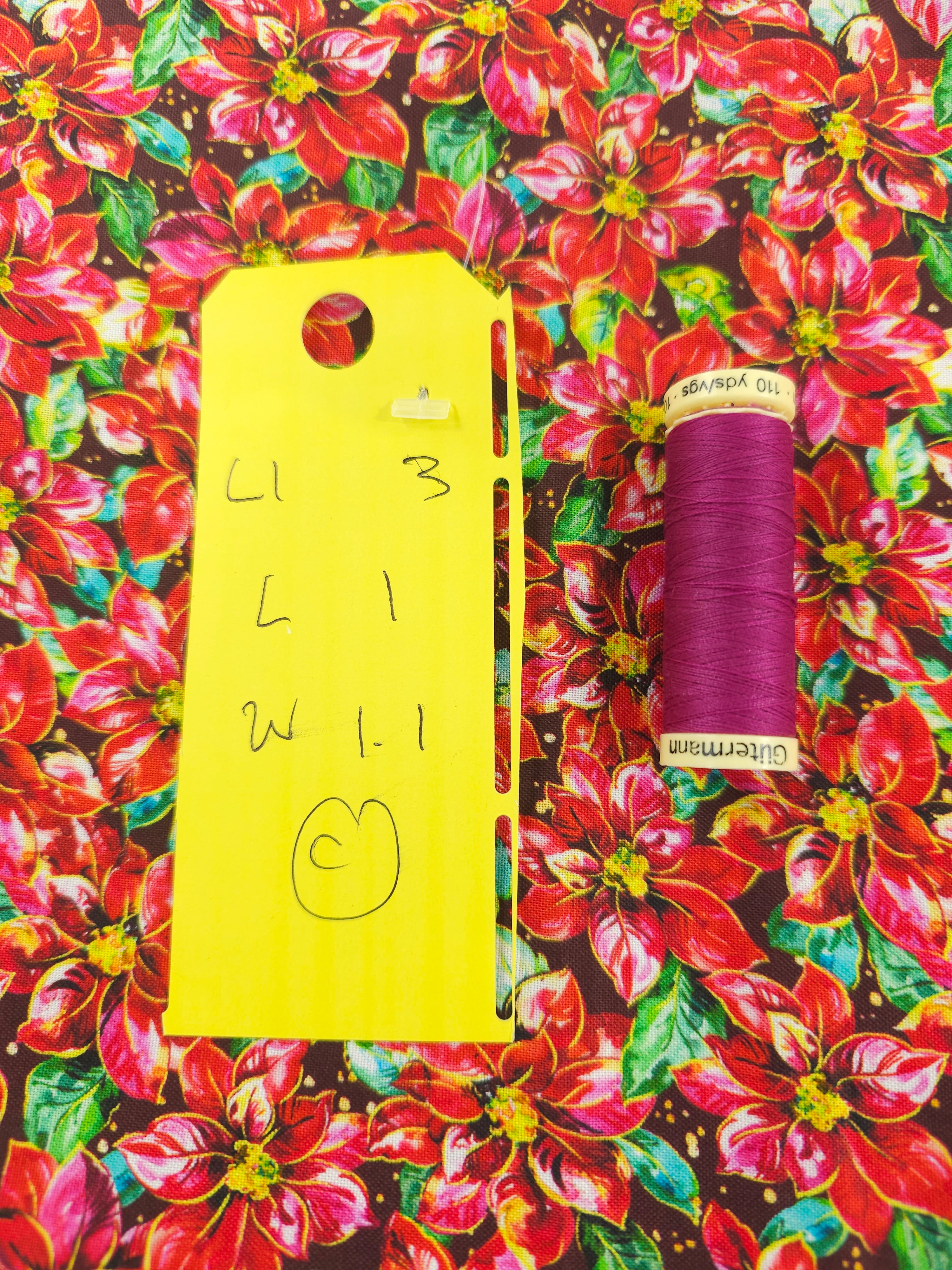 Winter flower Cotton- 1m piece