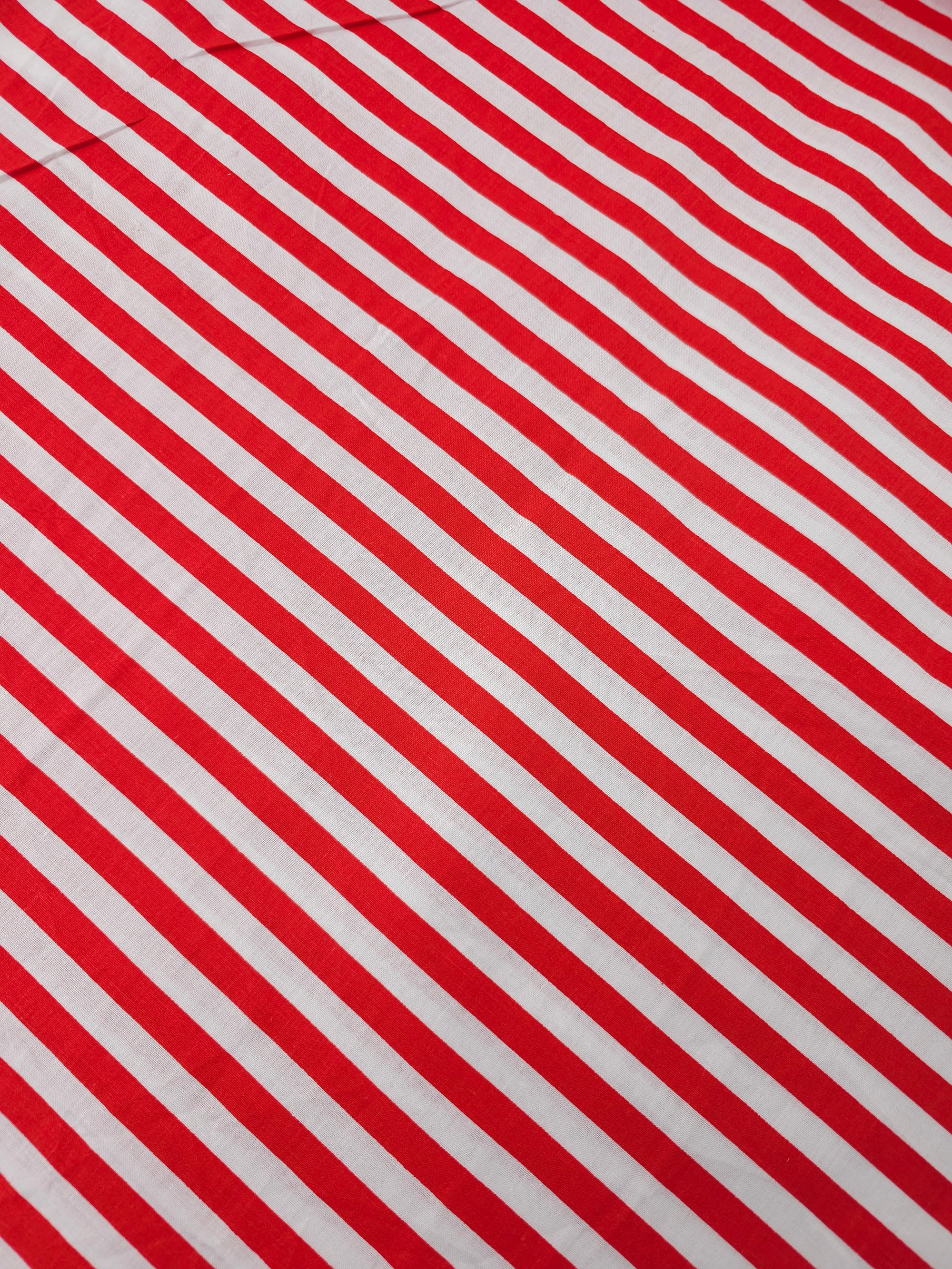 Red Large Stripe 100% Cotton *EXTRA WIDE*