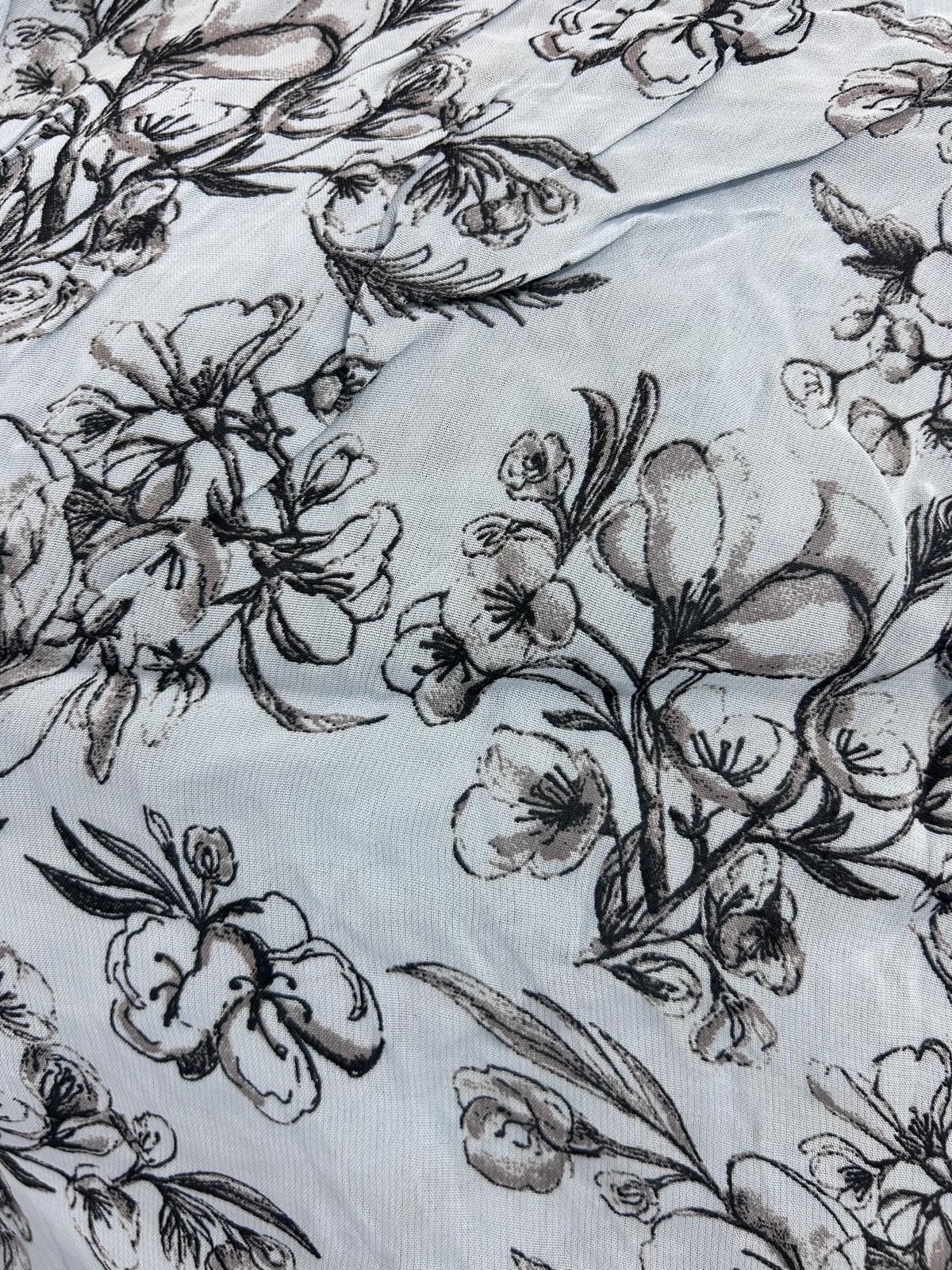 Brocade Floral Viscose Chiffon- 3.2m Piece