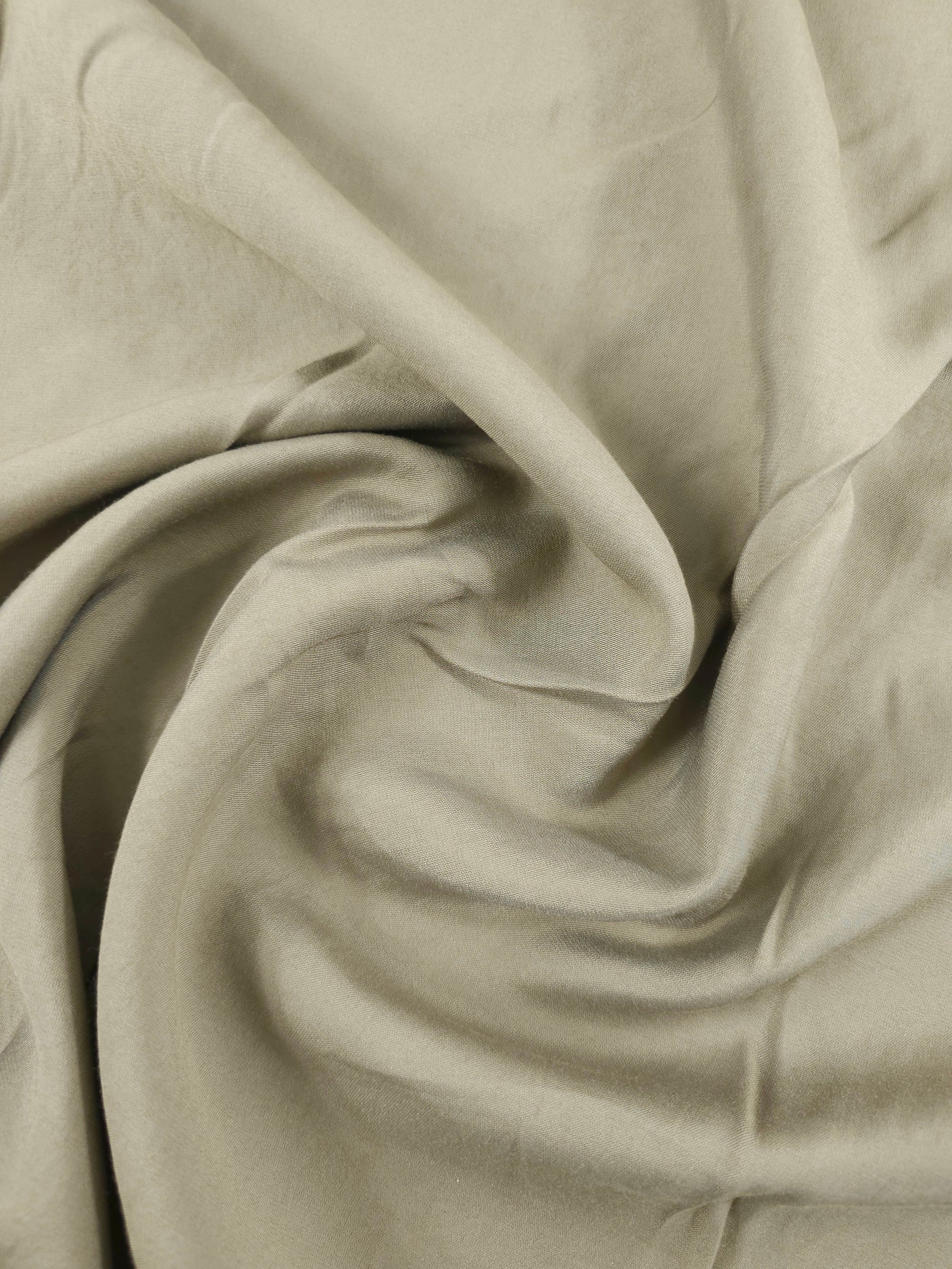 Muted Khaki Taupe Viscose Poly Modal