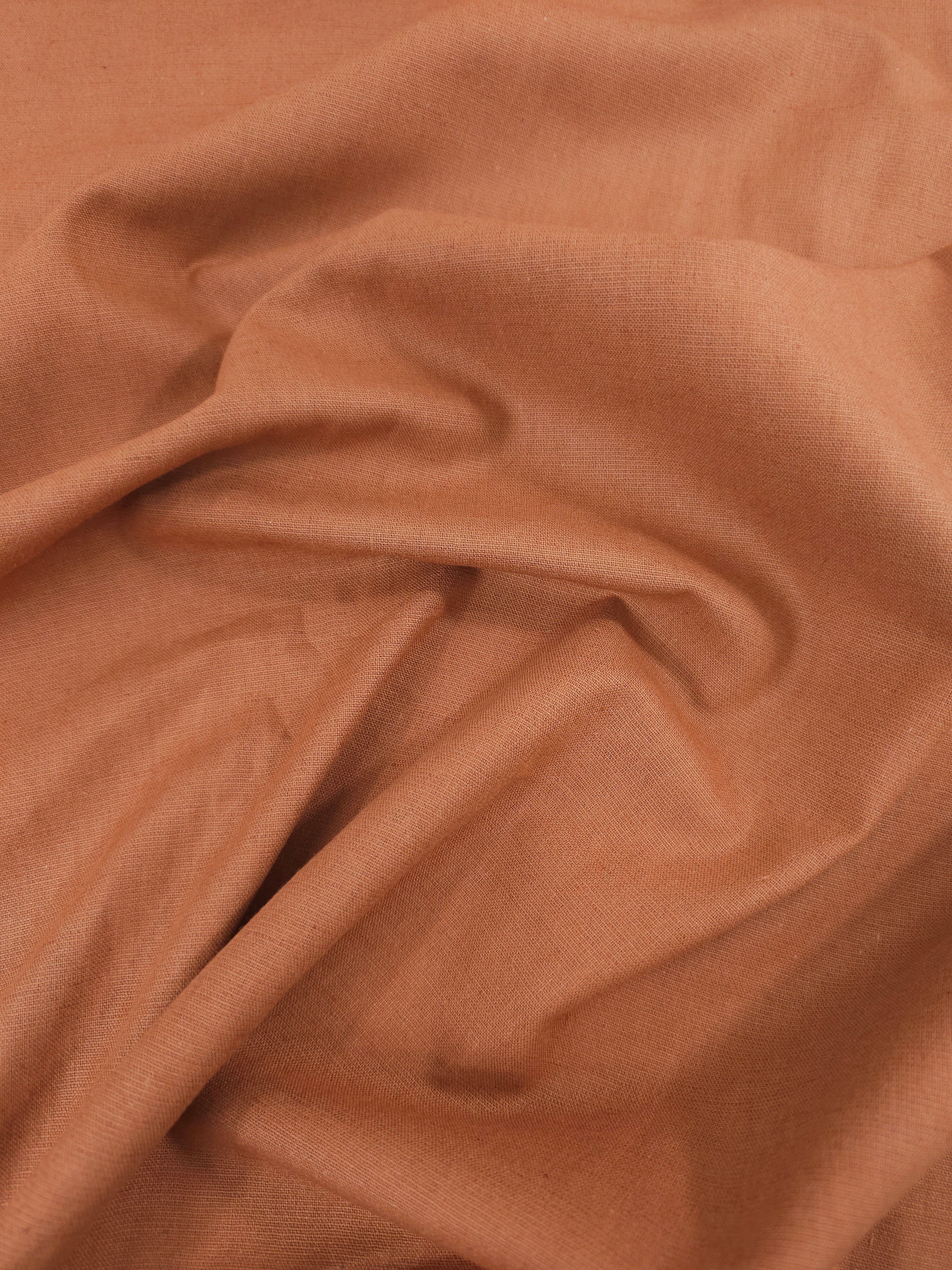 Deep Apricot Cotton Linen
