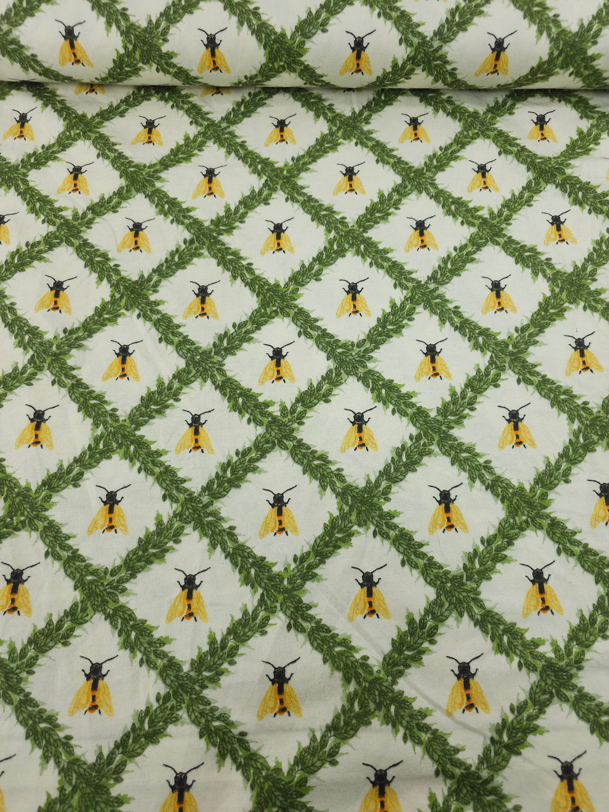 Trellis Bee Vine Lightweight Flannel Cotton - Joann