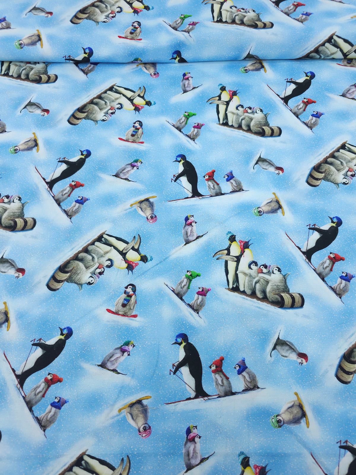 Penguin Snow Activities 100% Cotton