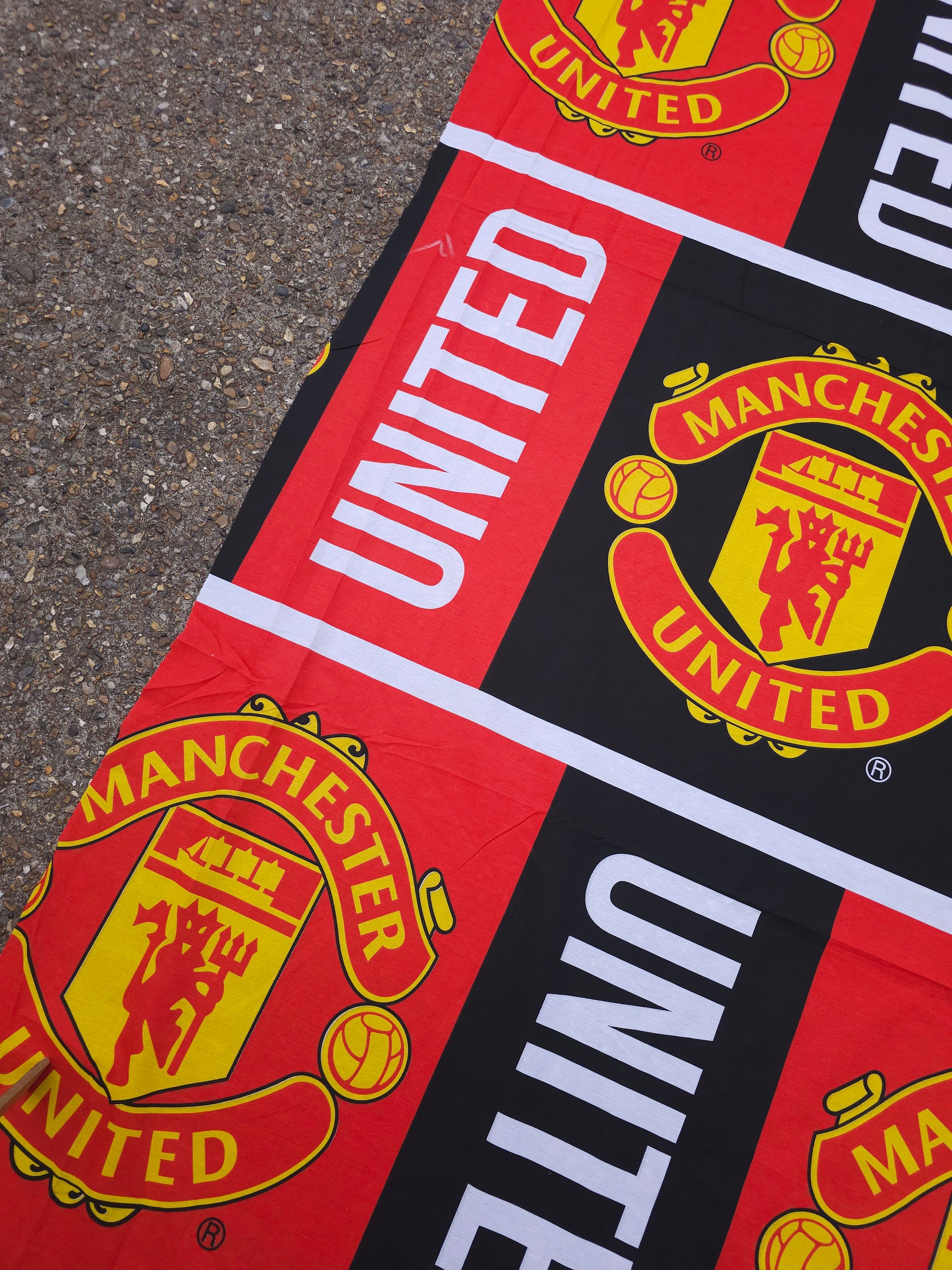 Manchester United FC Large Emblem 100% Cotton Football Fabric 102" *EXTRA WIDE*
