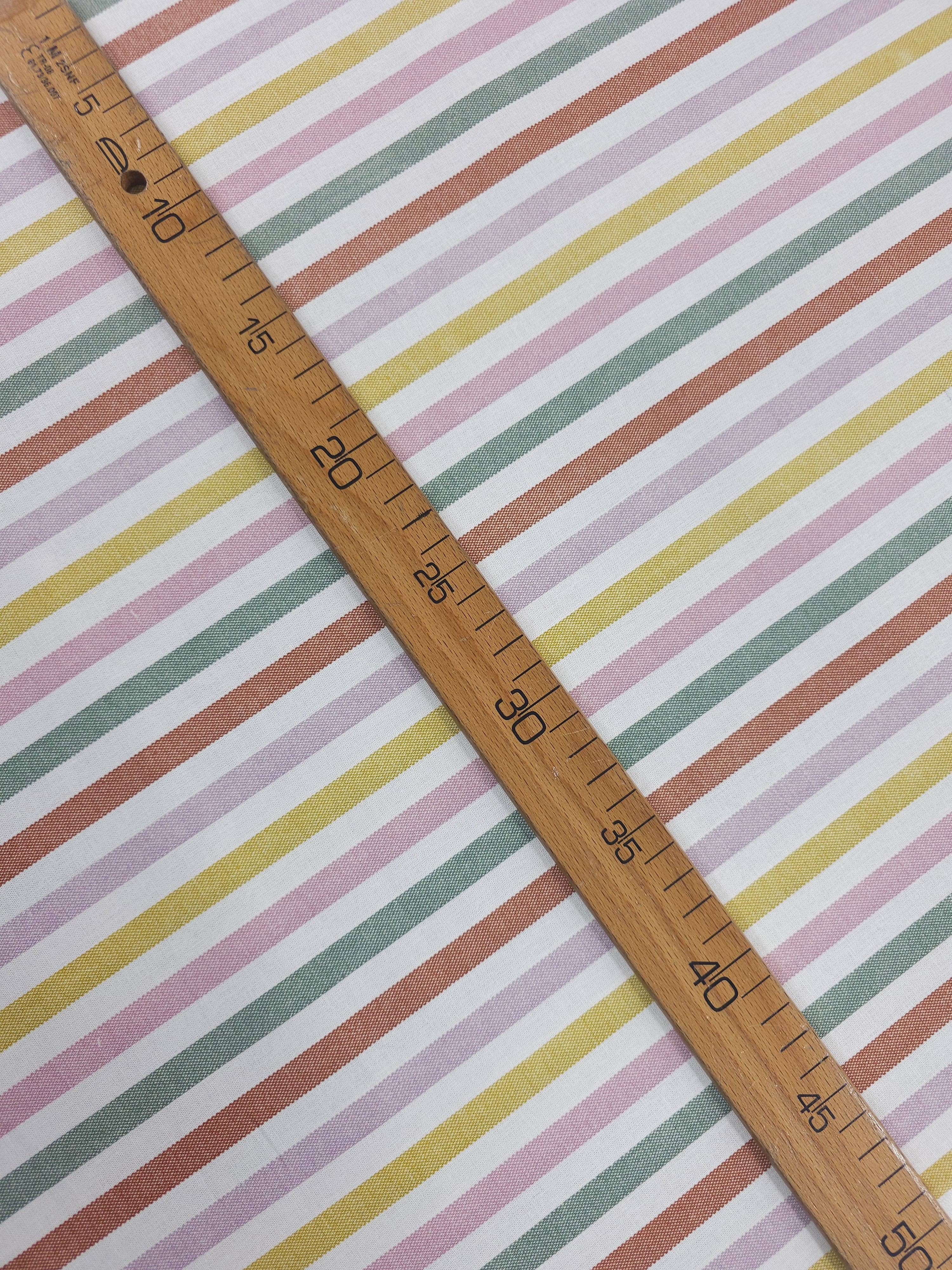 Muted Pastel Stripe Canvas Cotton *EXTRA WIDE*