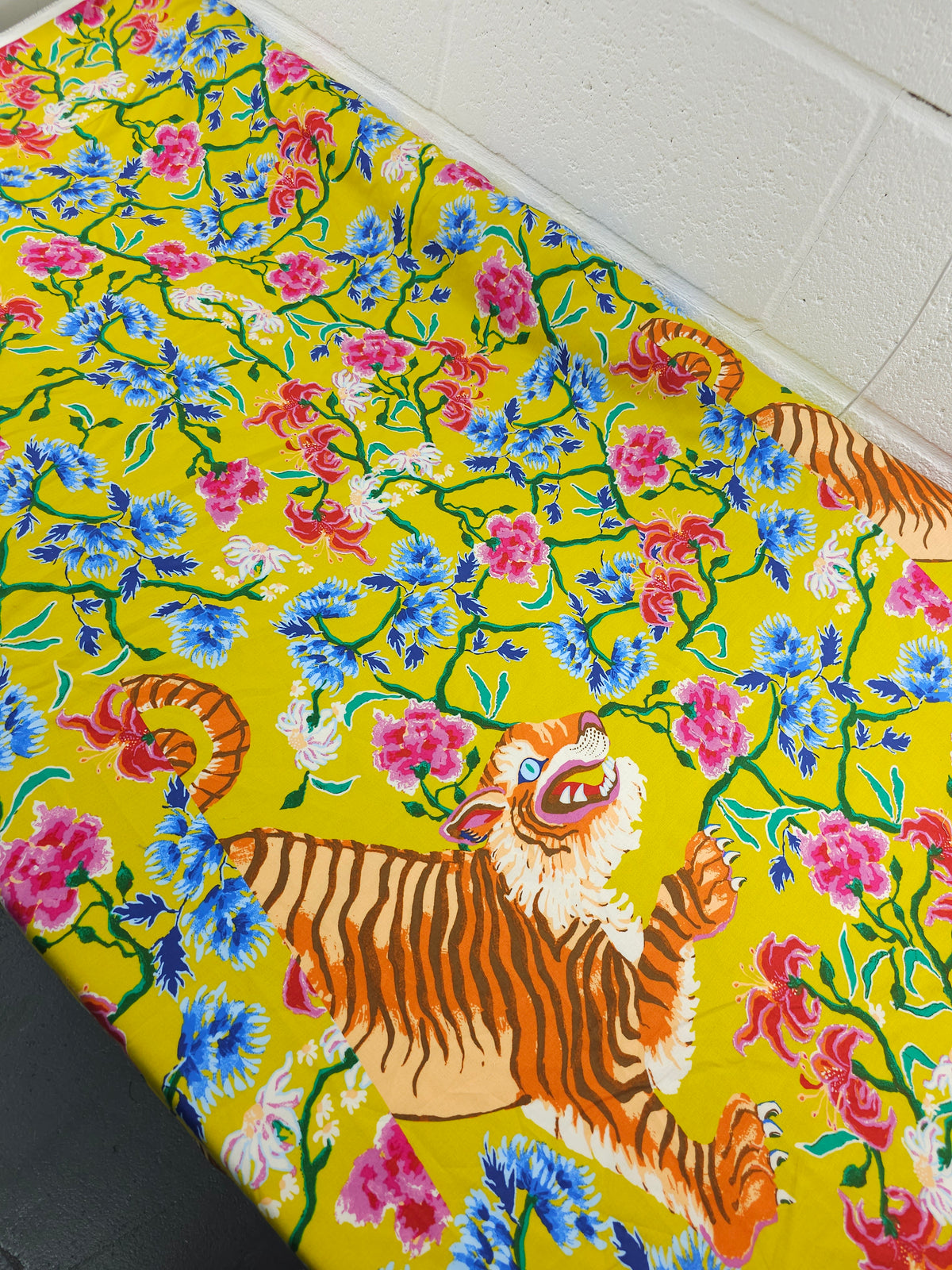 Marigold Tiger Floral Twine Cotton Poplin